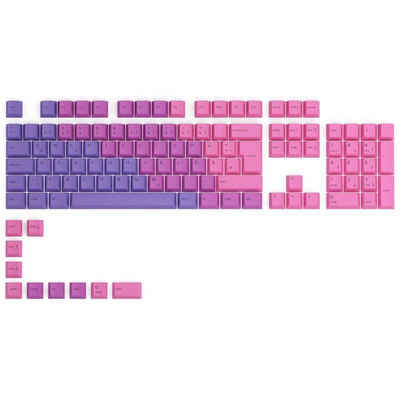 Glorious PC Gaming Race »GPBT Keycaps« Tastensatz (115 Stück, aus PBT Kunststoff, Tastenkappen, Tastaturkappen, deutsches Layout QWERTZ, ISO, für mechanische Gaming Tastatur, Lila, Pink, Rosa / Nebula)