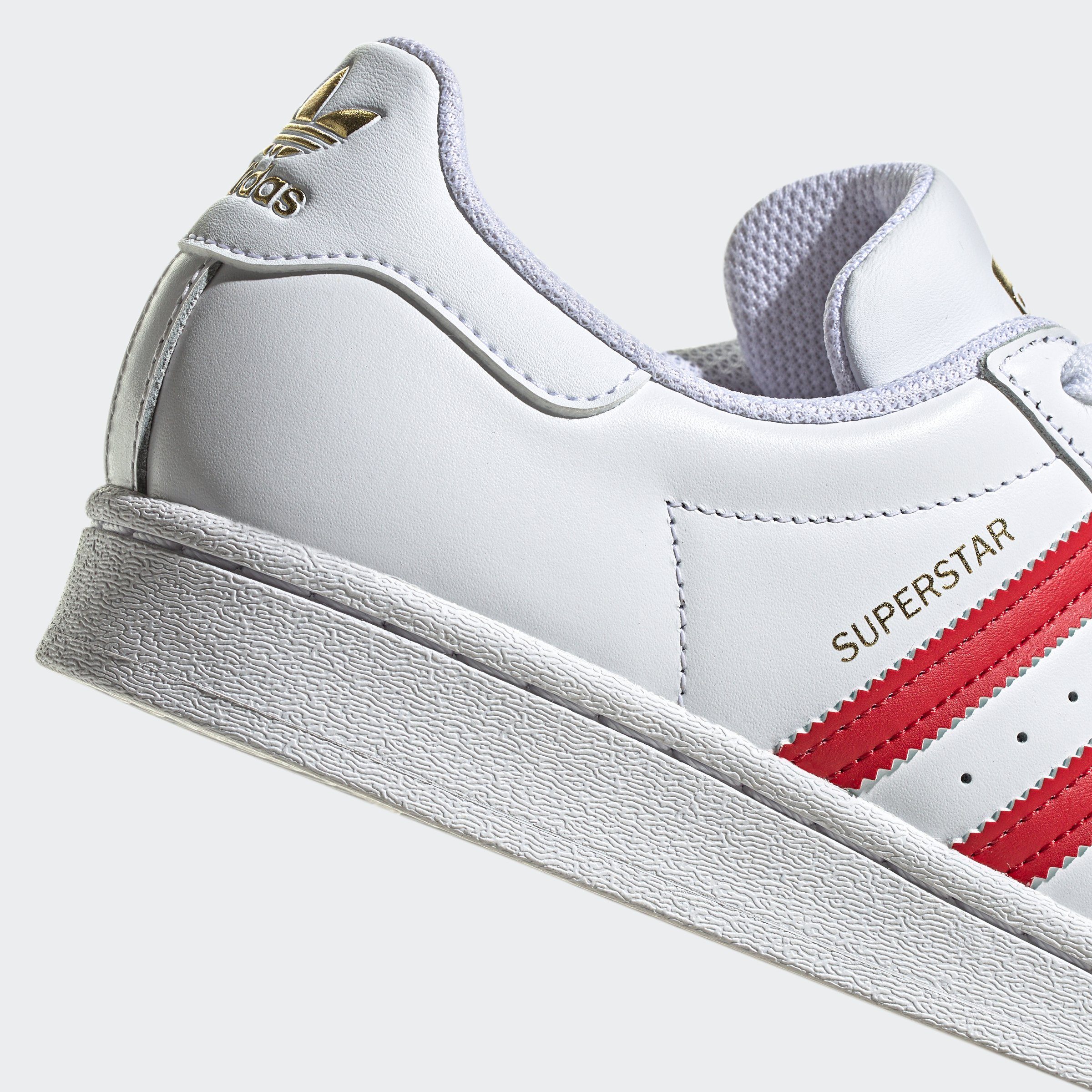 adidas Originals Cloud Scarlet White Gold SUPERSTAR / / Better Metallic Sneaker