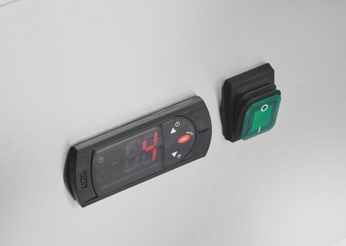 GastroHero Dönergrill Mini Kühltisch Edelstahl GN 1/1 3 Türen, 456 W