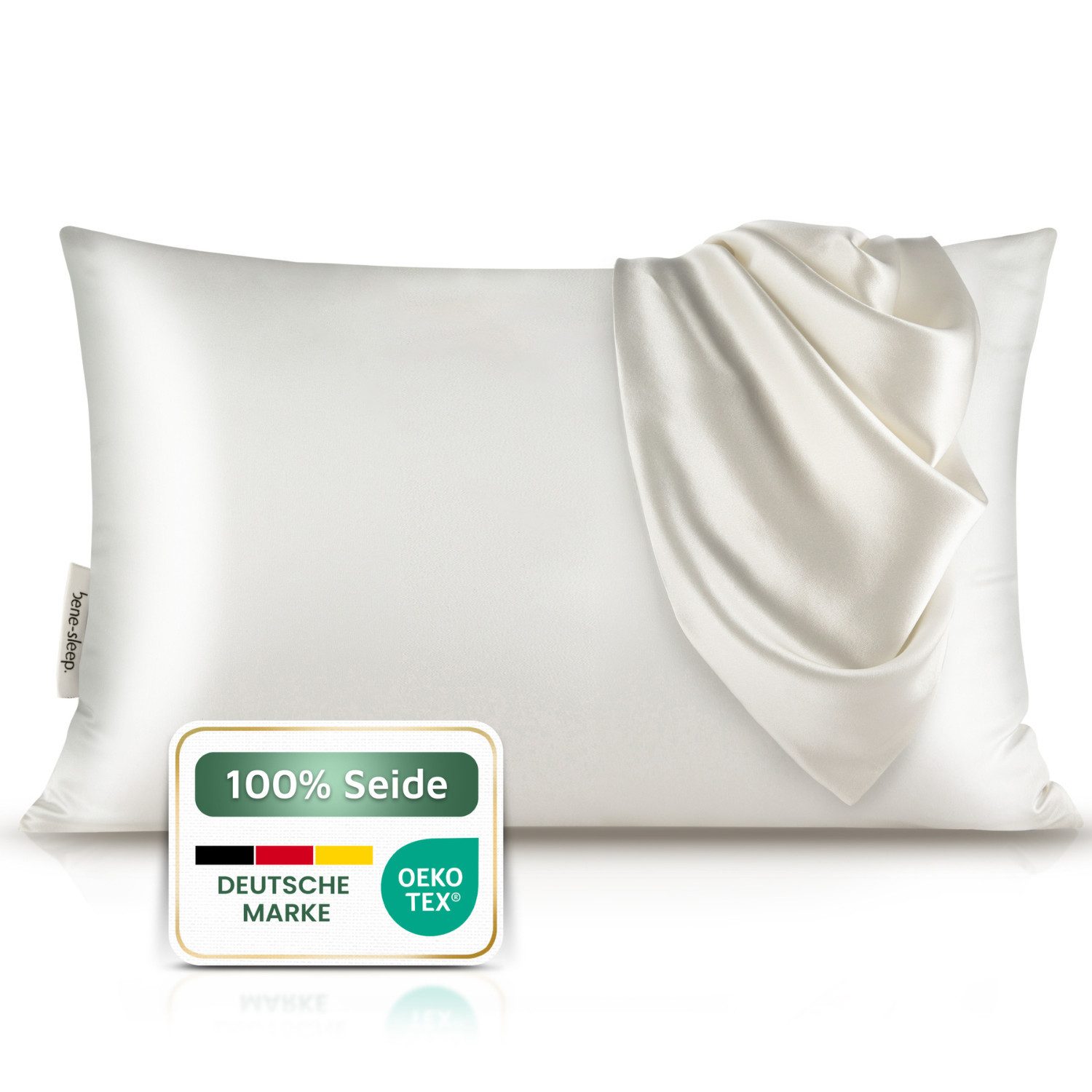 bene-sleep. Подушкиbezug bene-sleep® Seidenbezug – 22 Momme Maulbeerseide, faltenreduzierend, Reine 22 Momme Naturseide, Höchste Güteklasse 6A