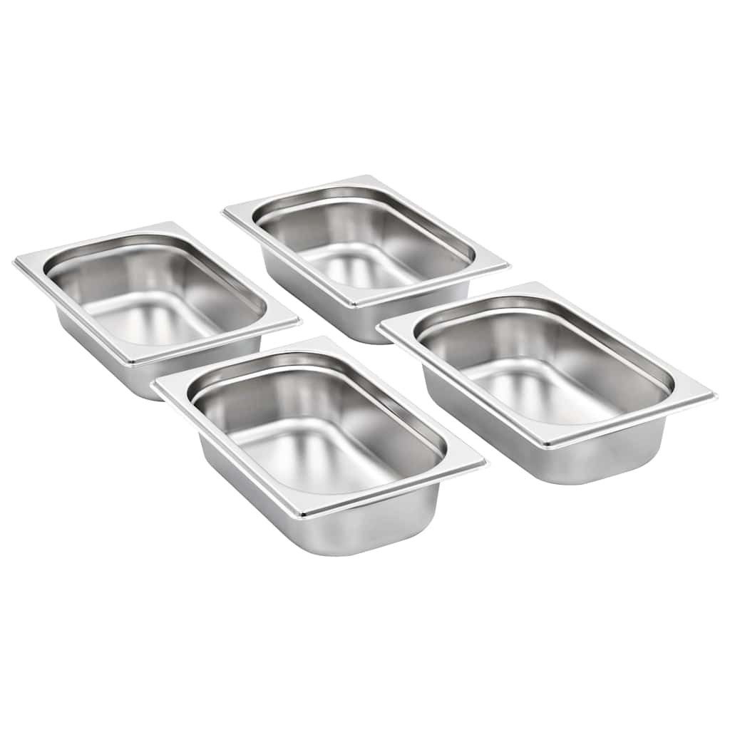 vidaXL Thermobehälter Gastronormbehälter 8 Stk. GN 1/4 65 mm Edelstahl, Elstahl, 8x Gastronormbehälter GN-Behälter Gastronorm Edelstahl GN 1/4 65 mm – Bild 2 von 5