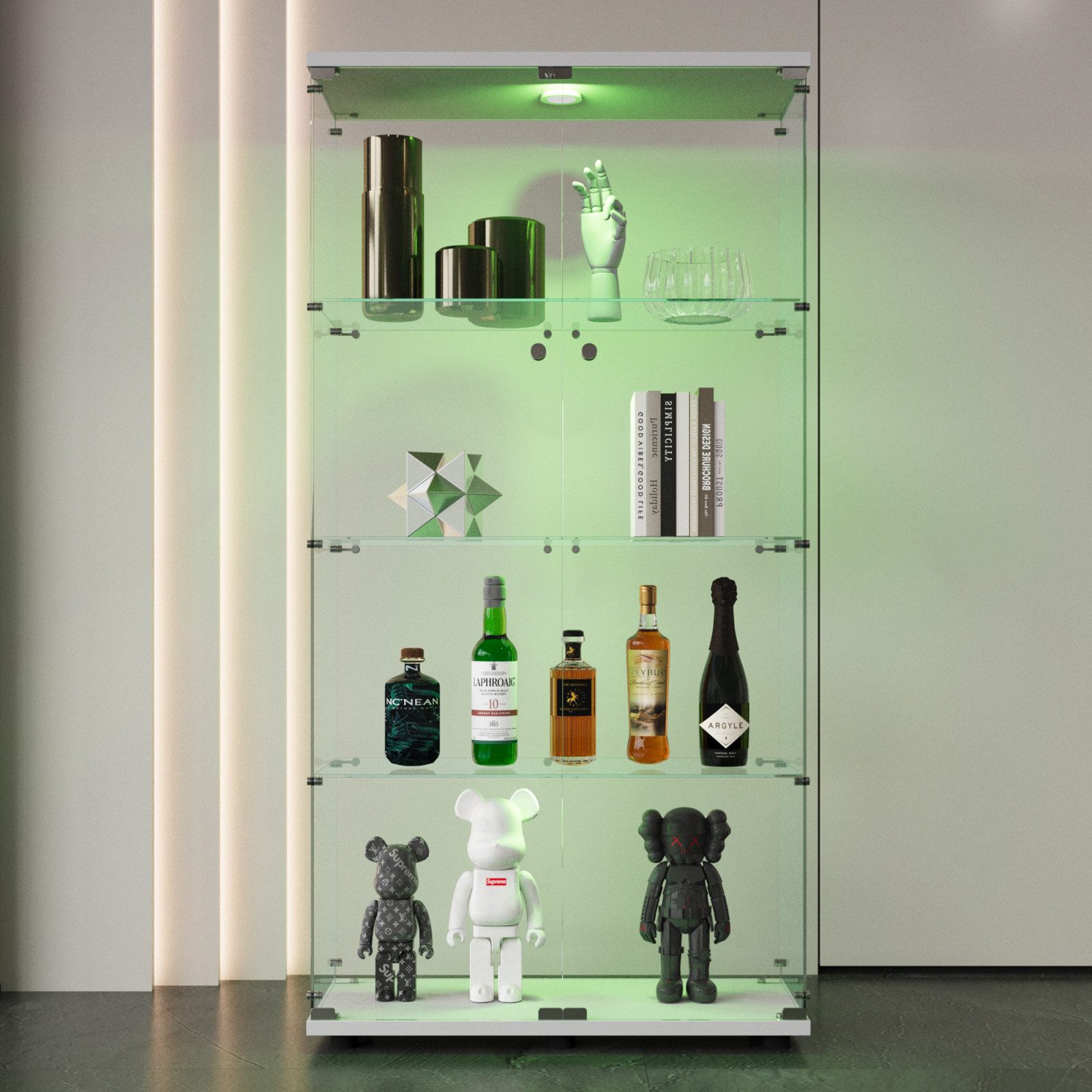 NMCXXO Glasvitrine Glasvitrine mit LED-Beleuchtung, modern günstig online kaufen