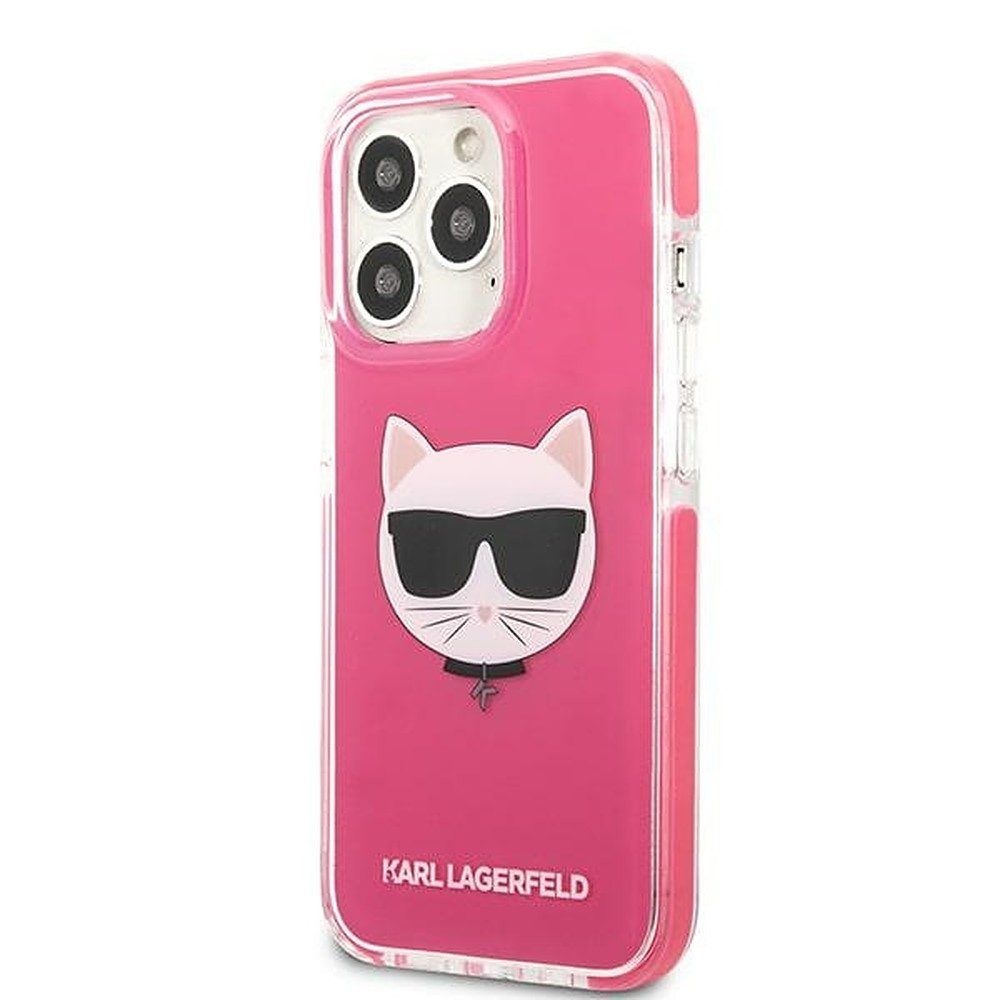 KARL LAGERFELD Handyhülle Schutzhülle Katzendesign, Lizenzprodukt Karl Lagerfeld, Katzenmotiv, stoßfest