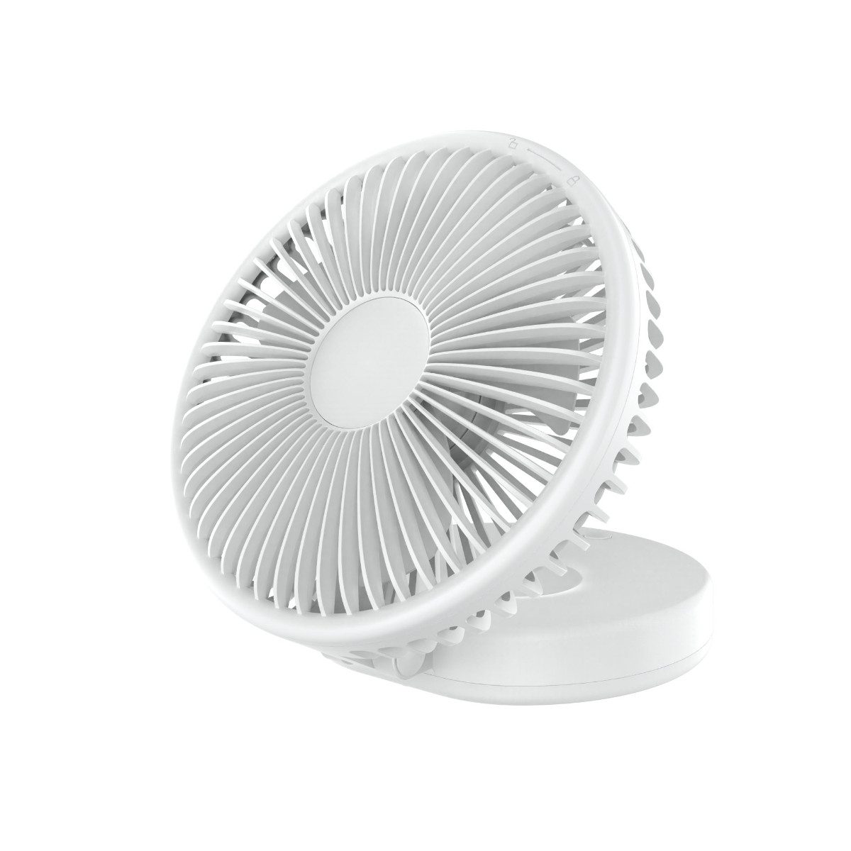 Platinet Tischventilator PRDF0396, 19 cm Durchmesser, Faltbarer Ventilator mit 2400 mAh Akku