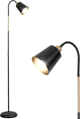 ANTEN LED Stehlampe 360° Schwenkbare LED Stehleuchte Metall Leselampe E27 Sofa Lamp, 159cm Höhe, für Wohnzimmer Schlafzimme, ohn Leuchtmittel