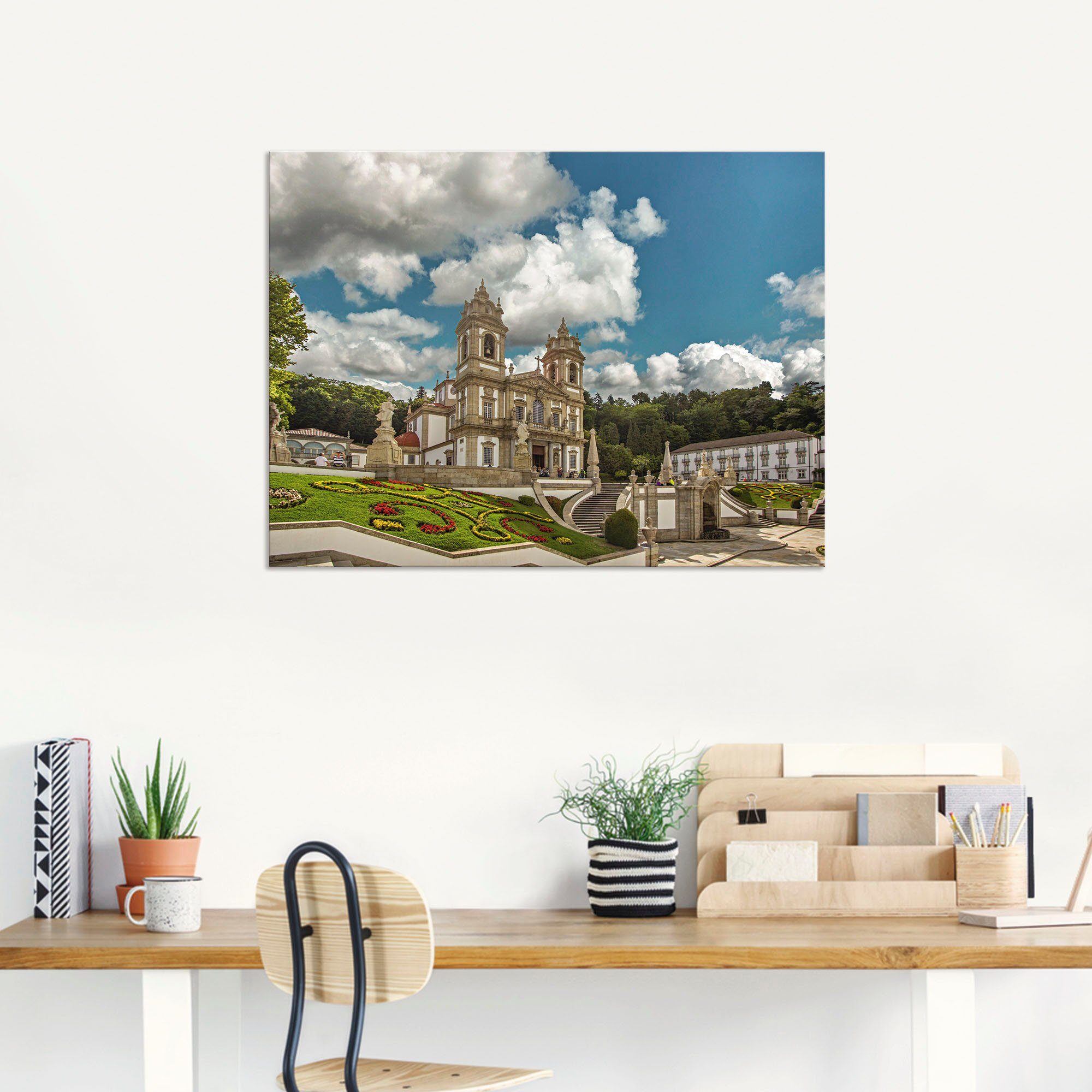 Alubild, versch. Kirche, Portugal, Poster Größen Gebäude Artland in Jesus (1 Bom St), Wandbild oder als Leinwandbild, Wandaufkleber