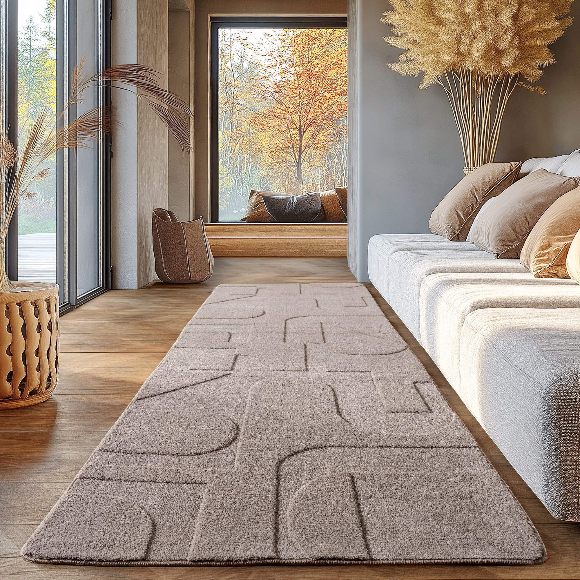 SIMPEX24 Designteppich Unicolor - Einfarbig, Rechteckig, Höhe: 12 mm, Kurzf günstig online kaufen