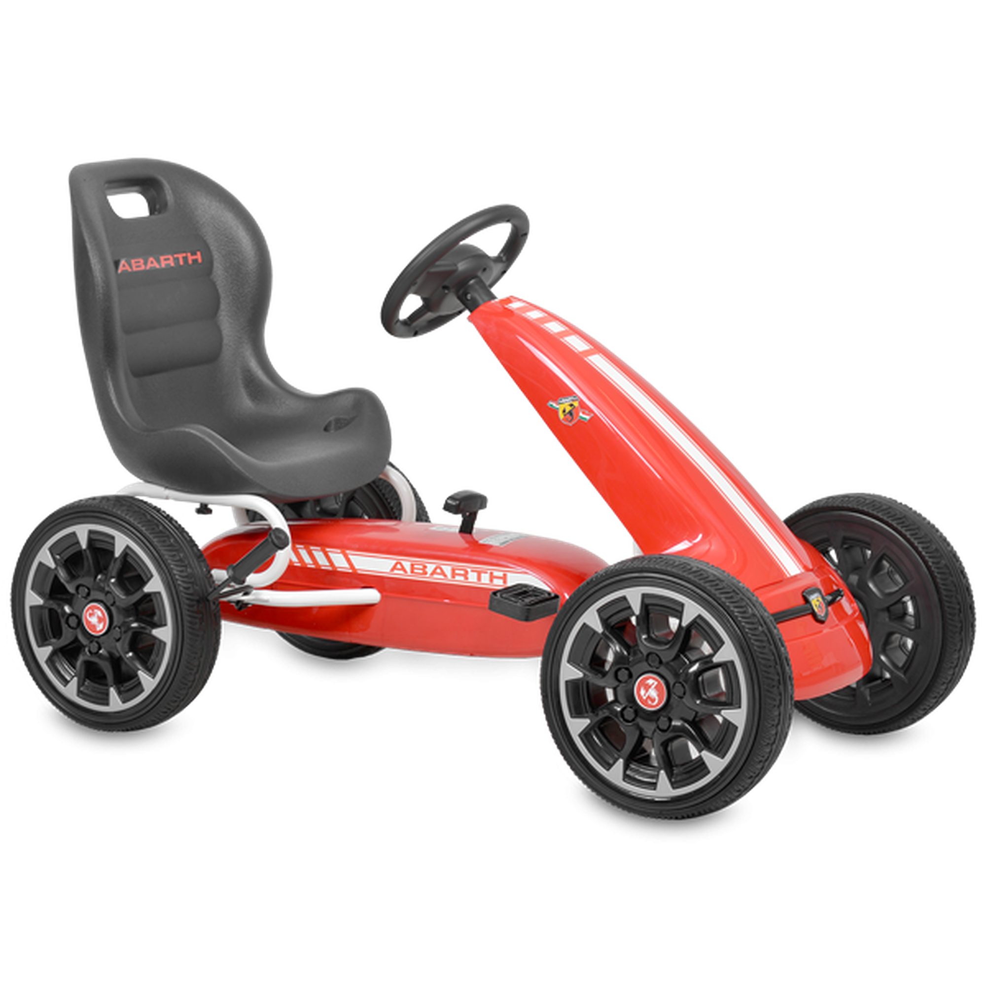 Hecht Go-Kart verstellbarer Schalensitz Handbremshebel bis 25kg, Gummireifen, Vorwärts- & Rückwärtsfahren, Kettenantrieb