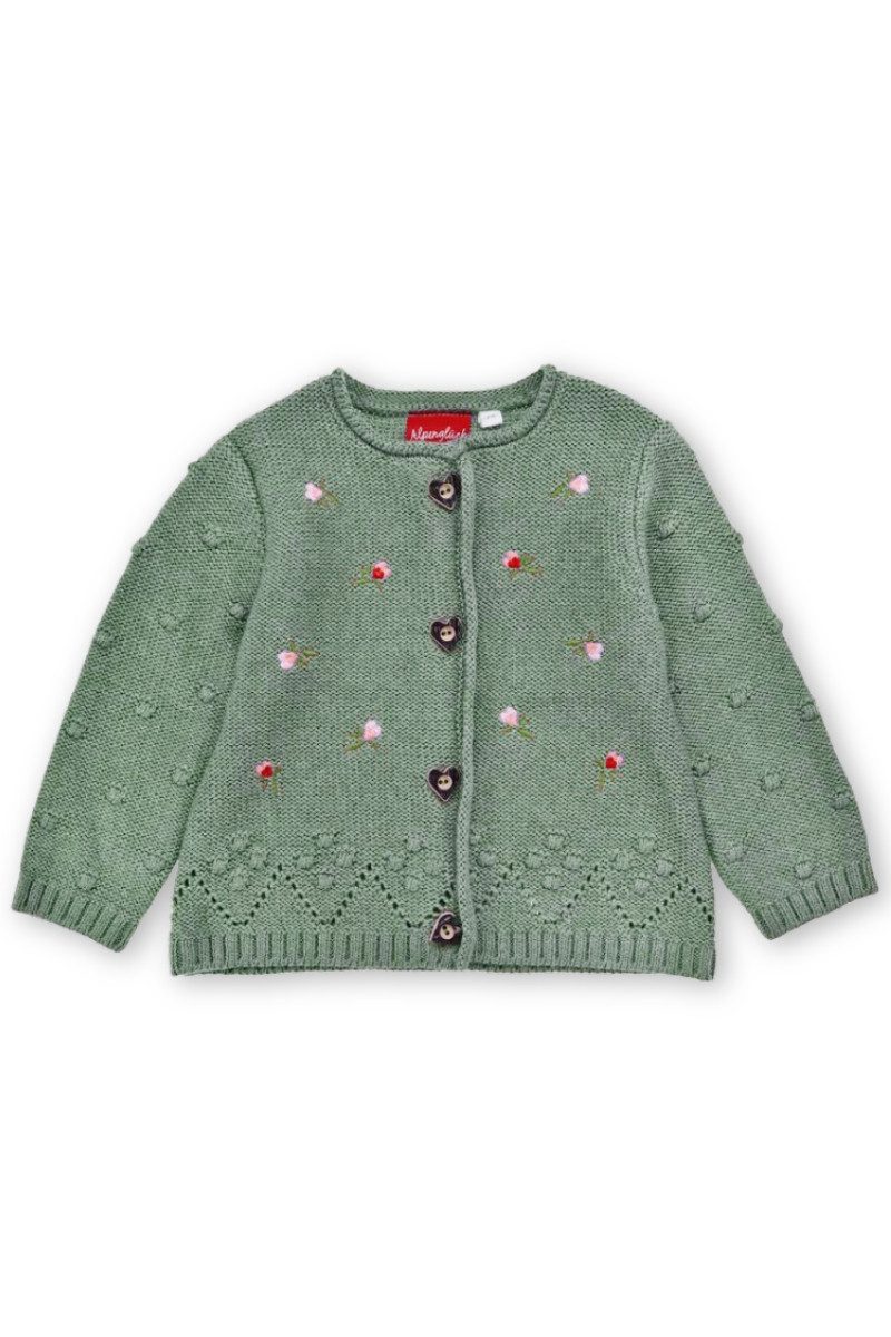BONDI Trachtenkleid Strickjacke Baby/Kleinkind - HERZILEIN - salbei – Bild 2 von 5