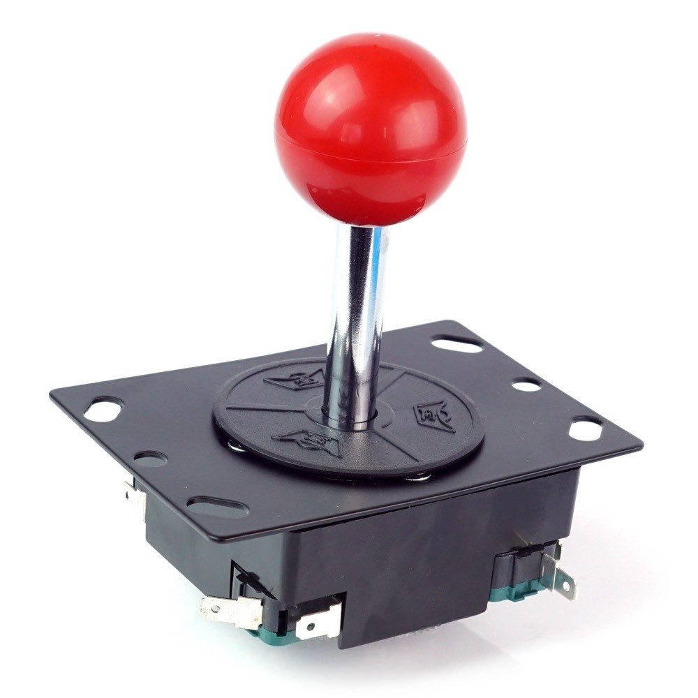 Arcade Joystick, 8 Wege, 78,2mm Höhe, rot Joystick