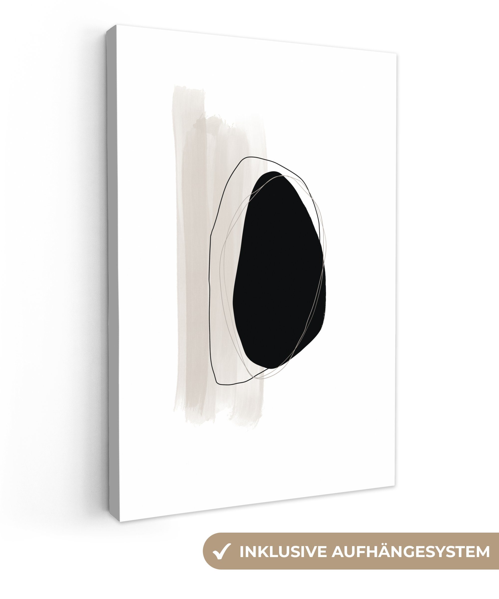 OneMillionCanvasses® Leinwandbild Schwarz - Farbe - günstig online kaufen