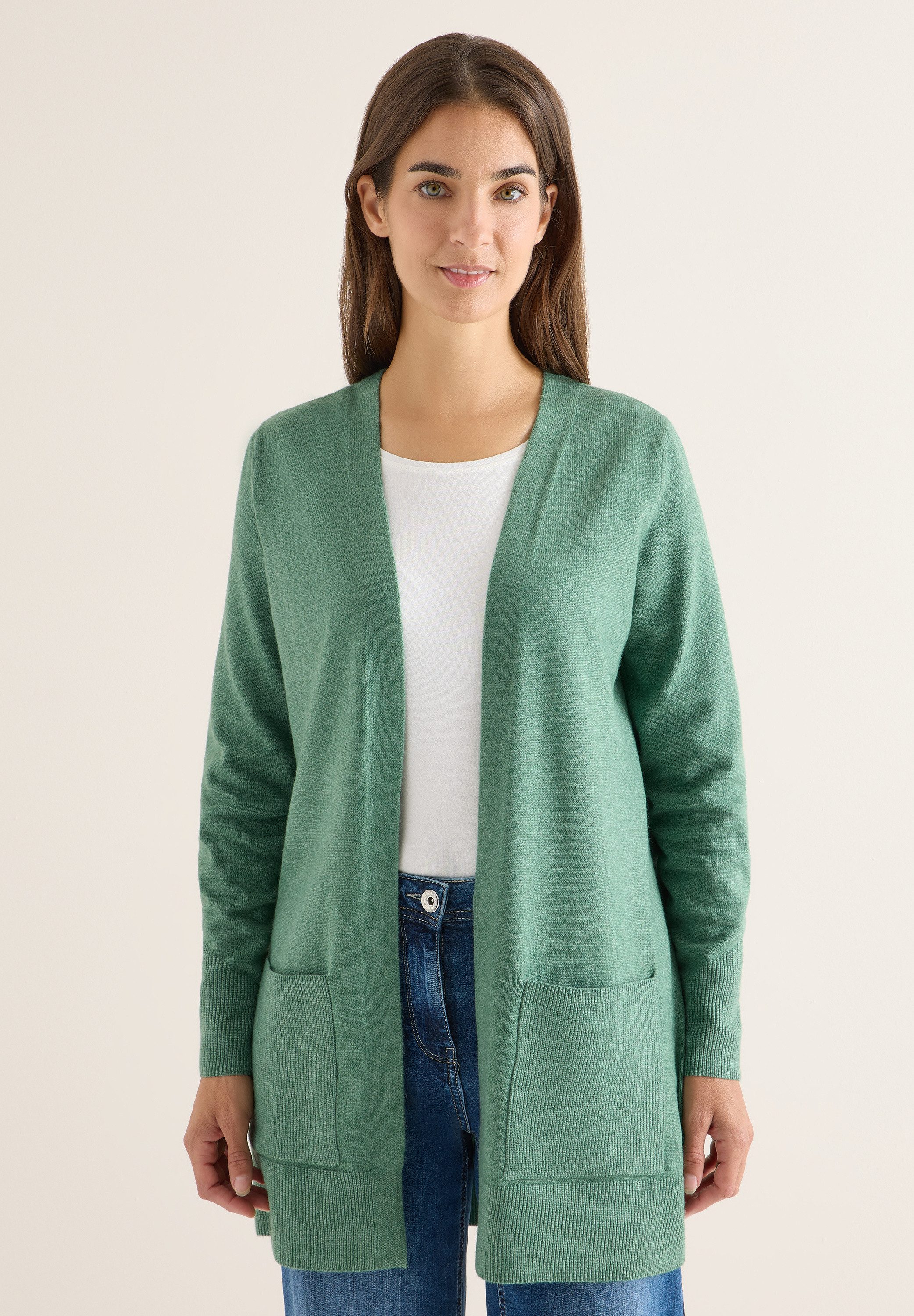 CECIL Longstrickjacke aus softem Materialmix