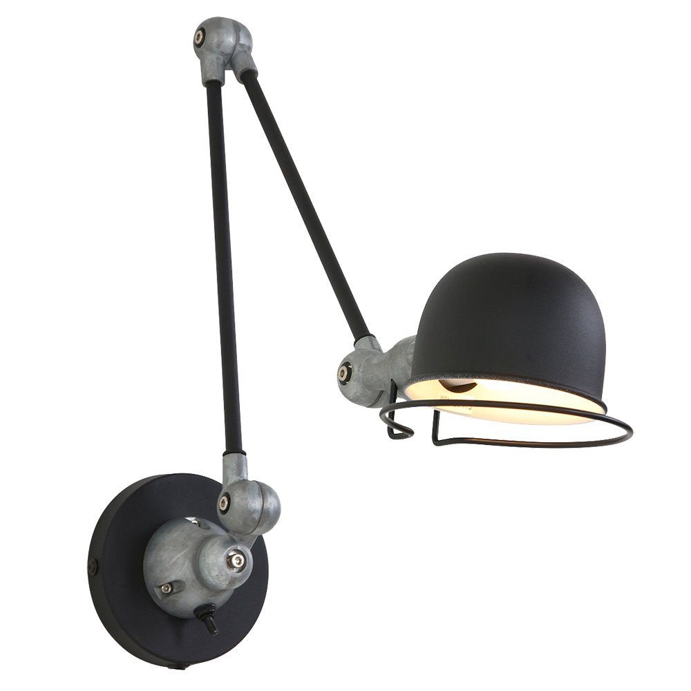 Steinhauer LIGHTING Wandleuchte, Leuchtmittel nicht inklusive, Gelenk Wand Leuchte schwarz Spot Strahler Lampe verstellbar