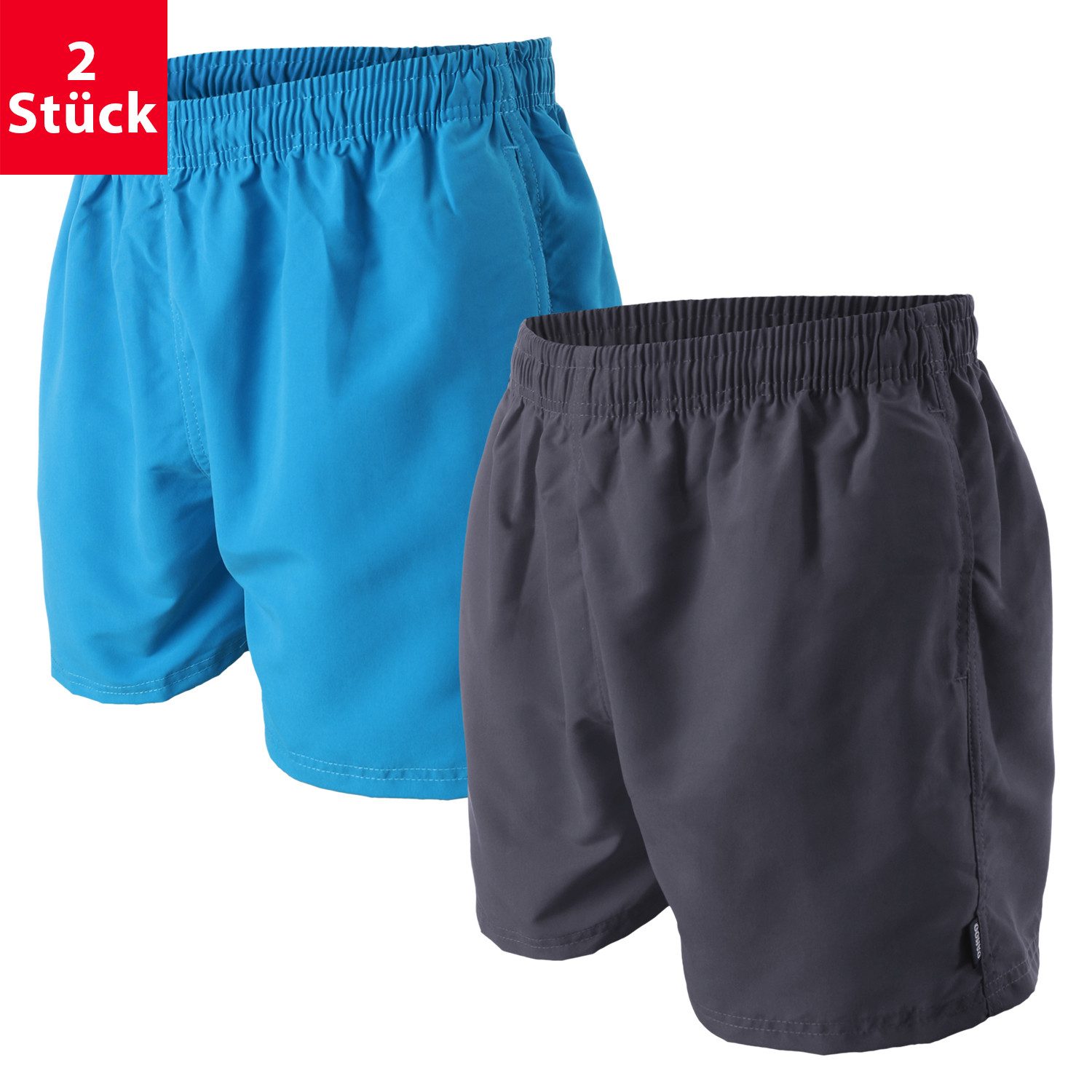 Badehose Herren Badeshorts (2 Stück) mit Mesh-Futter und Taschen