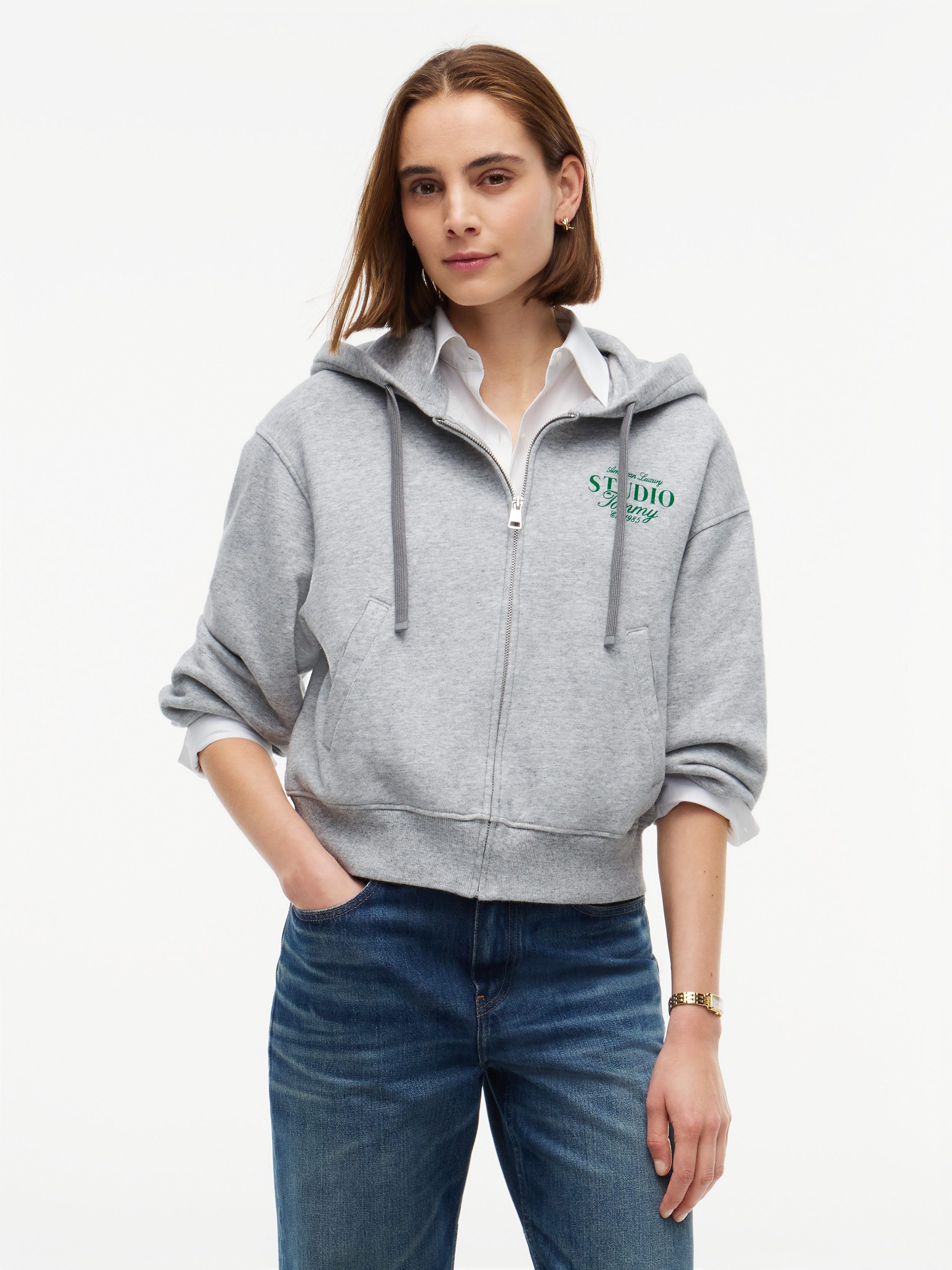 Tommy Hilfiger Sweatjacke STUDIO TOMMY ZIP-UP HOODIE SWT Baumwolle