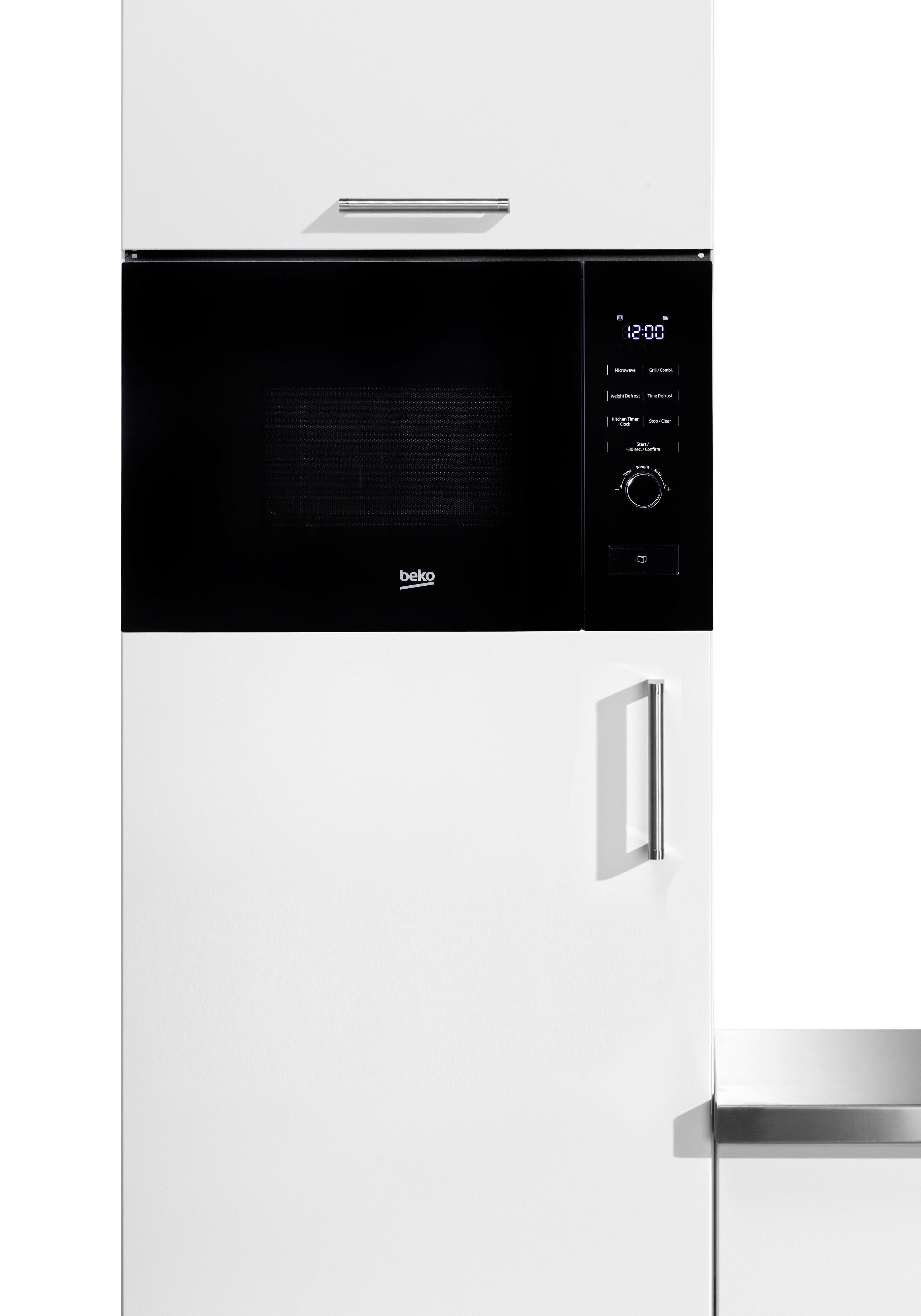 BEKO Einbau-Mikrowelle BMGB 20212 B, Grill, Mikrowelle, 20 l, 8 Automatikprogramme mit 5 Leistungsstufen