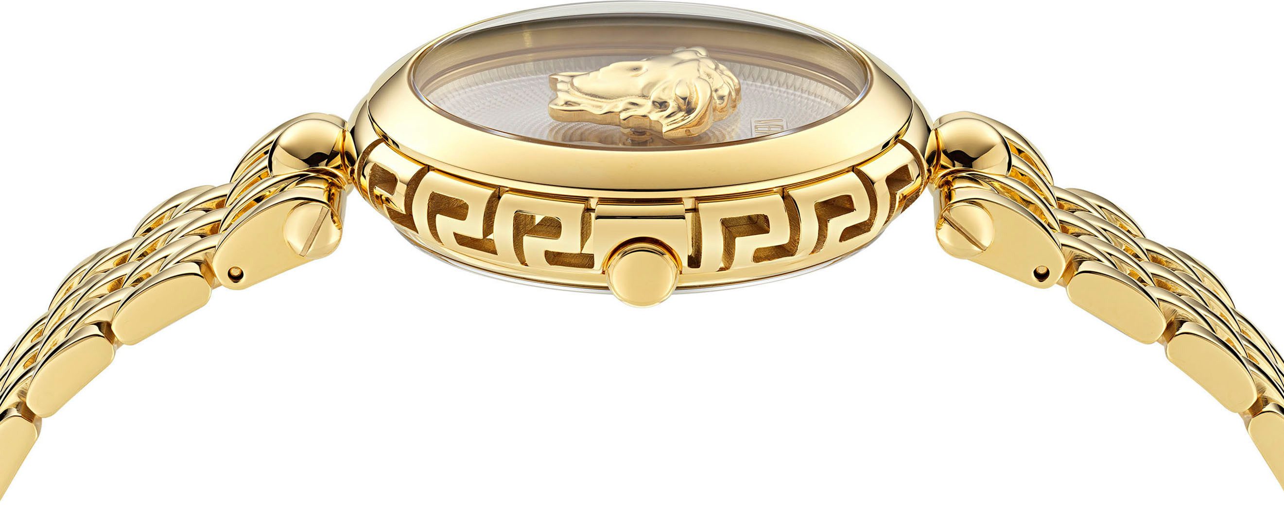 Versace Quarzuhr MEDUSA HERITAGE VE9D00524, Armbanduhr, Damenuhr, Swiss Made, Saphirglas, Edelstahlarmband, analog