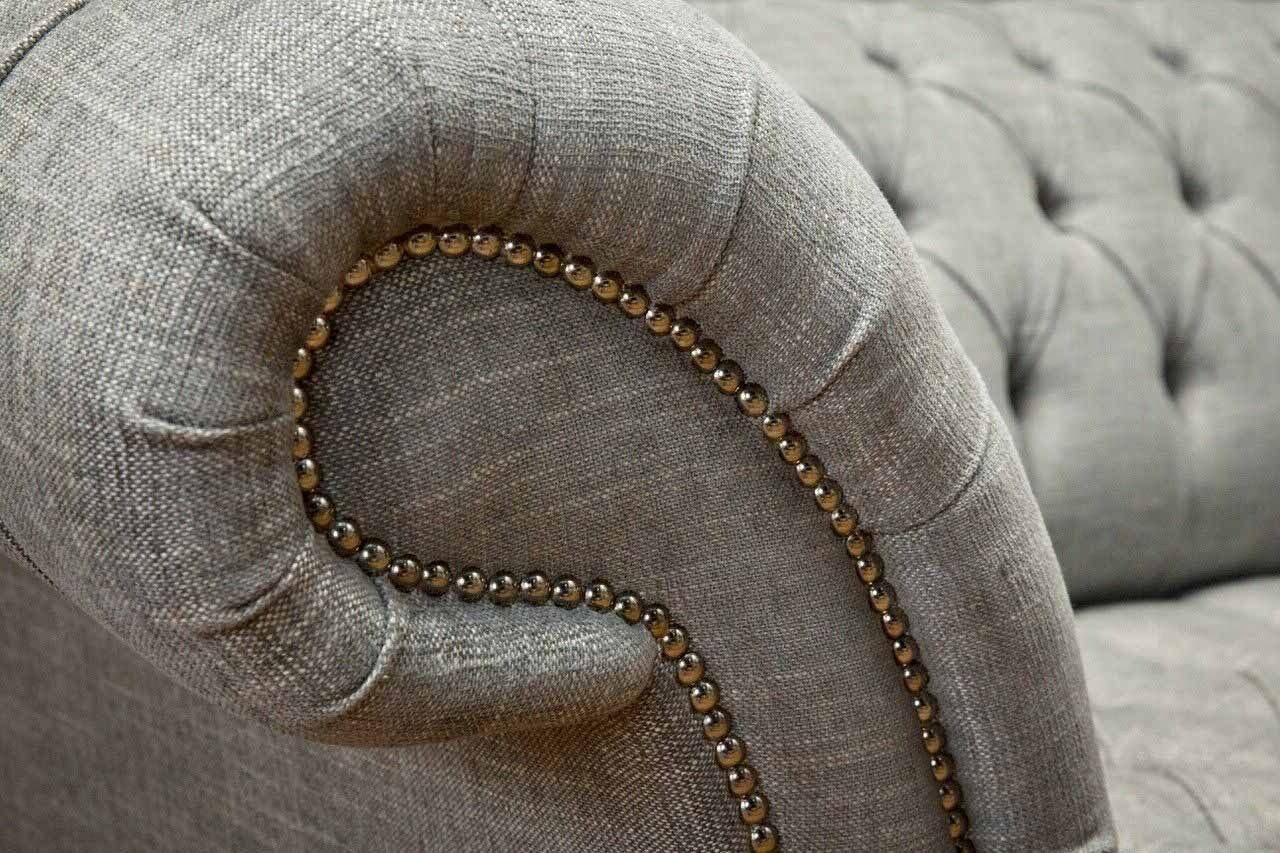 In Sofa Textil Zweisitzer Sofa Chesterfield Couch Europe Luxus, Stoff Polster Made JVmoebel Couchen
