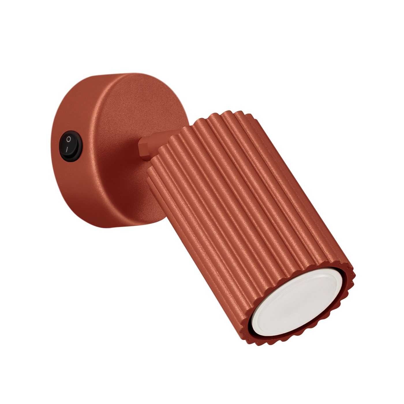 SOLLUX lighting Wandleuchte Wandleuchte Karbon Roter Ockere Mit Schalter, Nicht enthalten