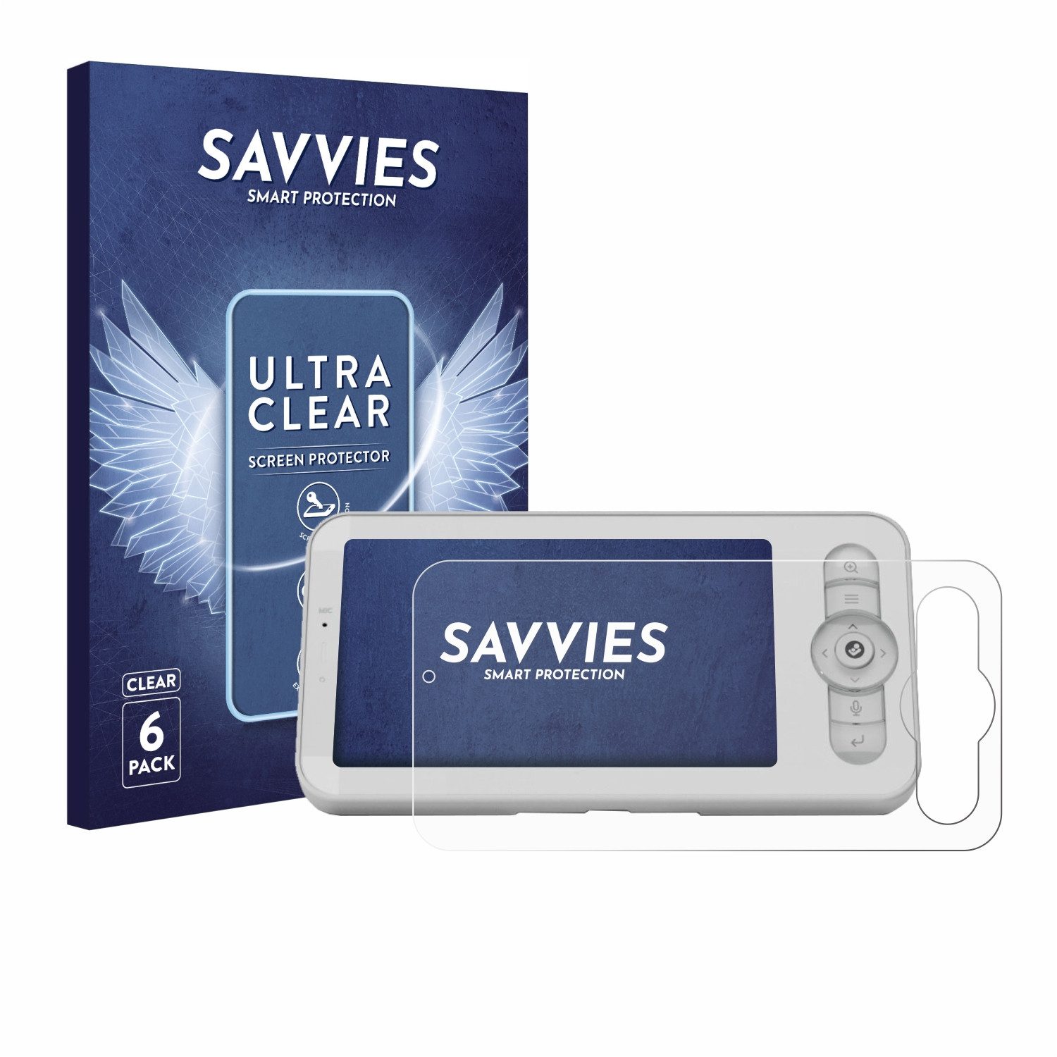 Savvies Displayschutzfolie Schutzfolie für Maxi-Cosi See Pro Babyphone, 6 Stück, Displayschutz Schutz Folie Klar Transparent