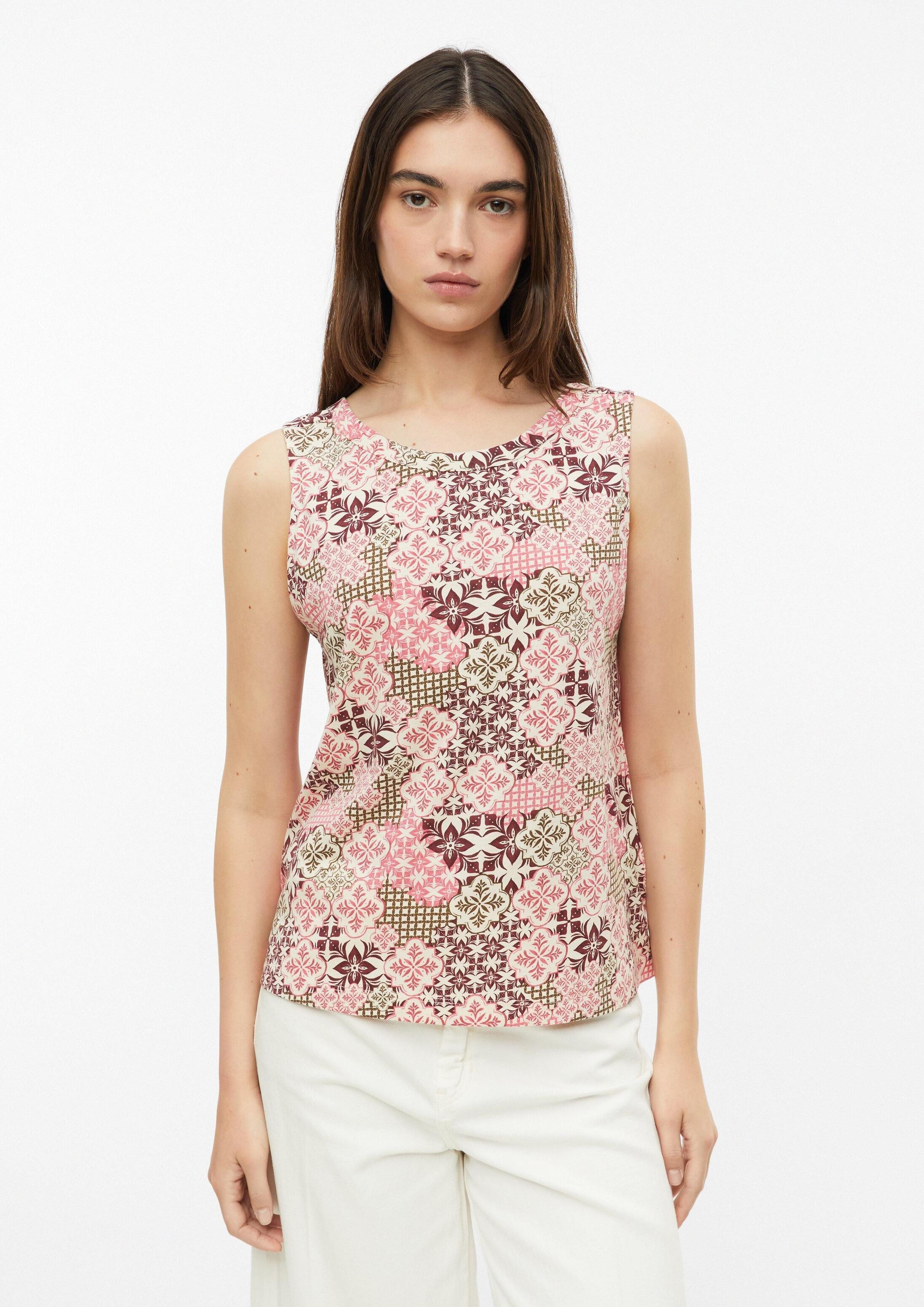 s.Oliver Muscleshirt T-Shirt Jersey-Top mit Rundhalsausschnitt und Rückendetail