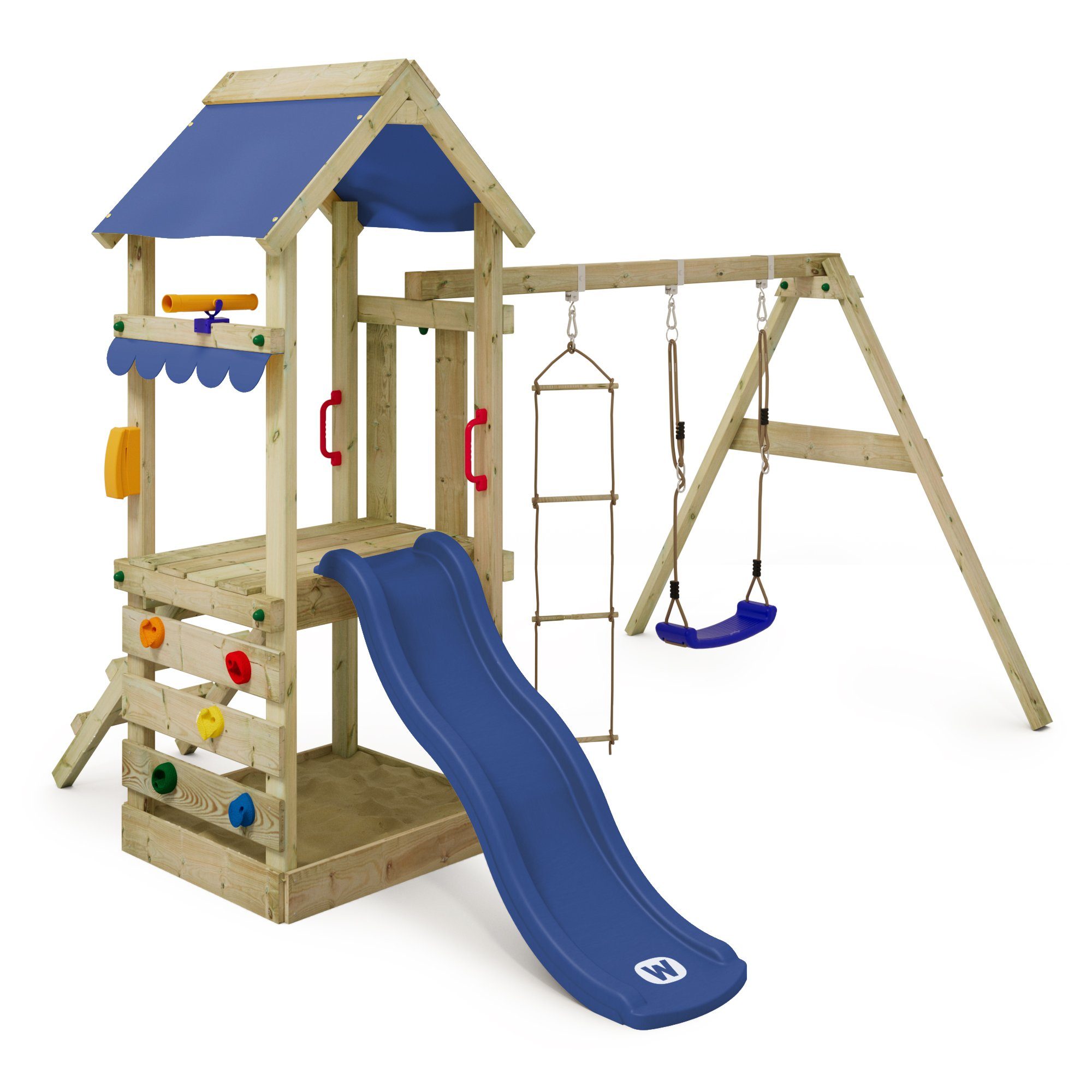Wickey Spielturm FreshFlyer für Kleinkinder mit Rutsche und Schaukel, Einstiegsmodell mit 10 Jahren Garantie*, extrem witterungsbeständig