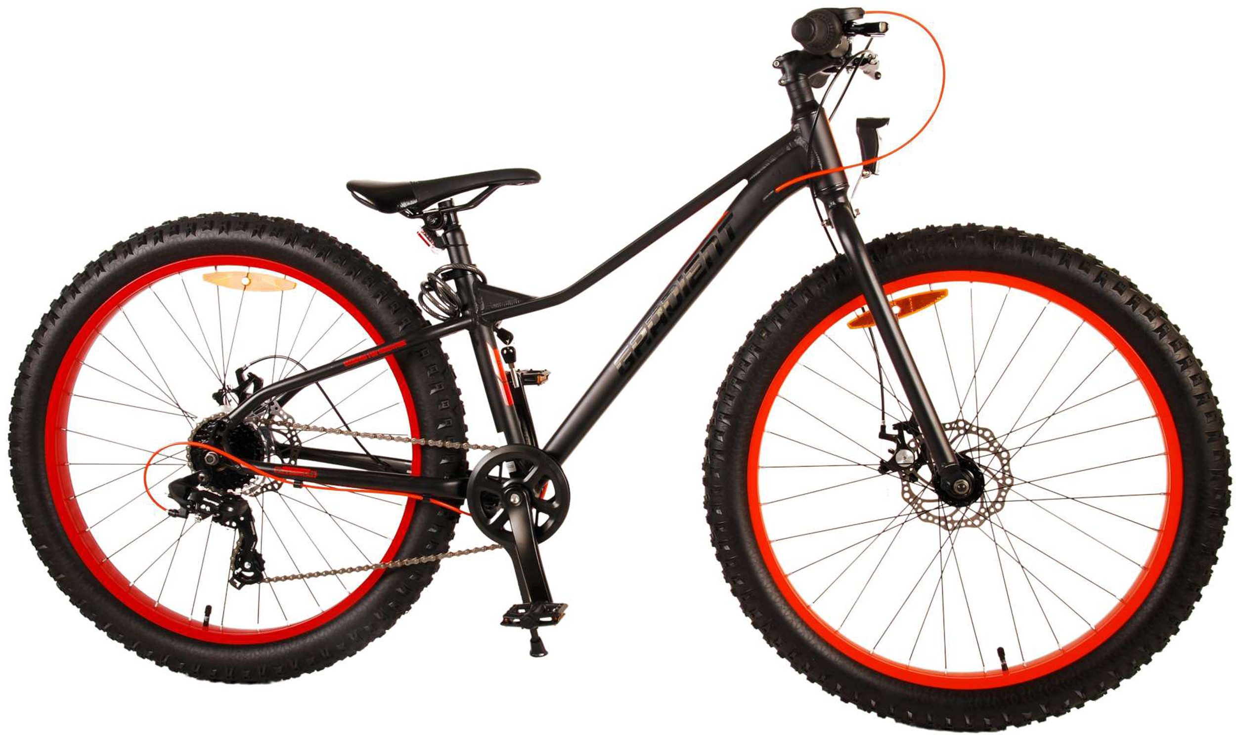 TPFSports Kinderfahrrad Volare Gradient 26 Zoll mit Scheibenbremse, 7 Gang, (Jungsfahrrad - Jungen Kinderrad - 7 Gänge - Sicherheitsgriffe), Kinderfahrrad 26 Zoll mit 7 Gänge - Kinder Jugend Fahrrad Schwarz