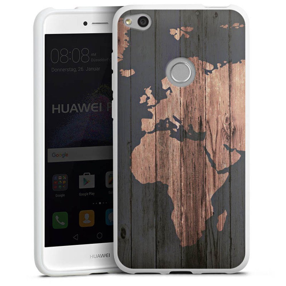 DeinDesign Handyhülle »Wooden World Map« Huawei P8 Lite ...