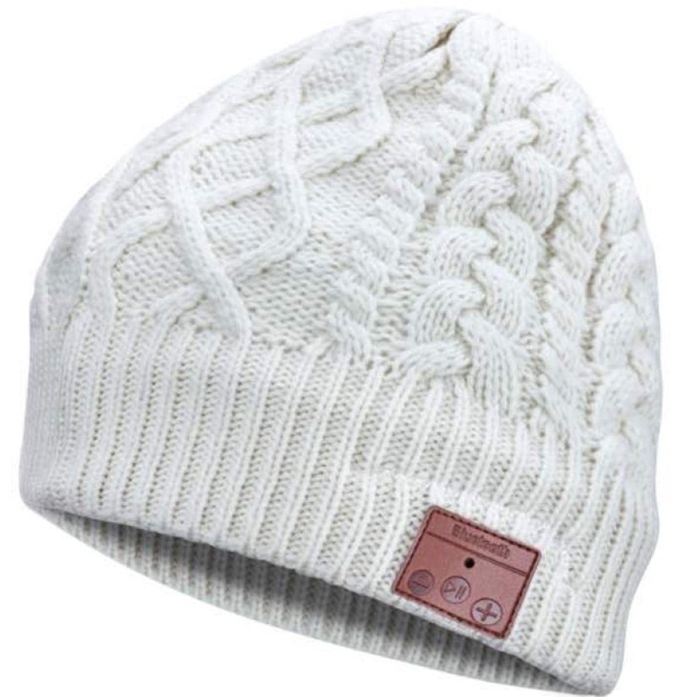 SHE Musik Beanie - Headset - weiß On-Ear-Kopfhörer