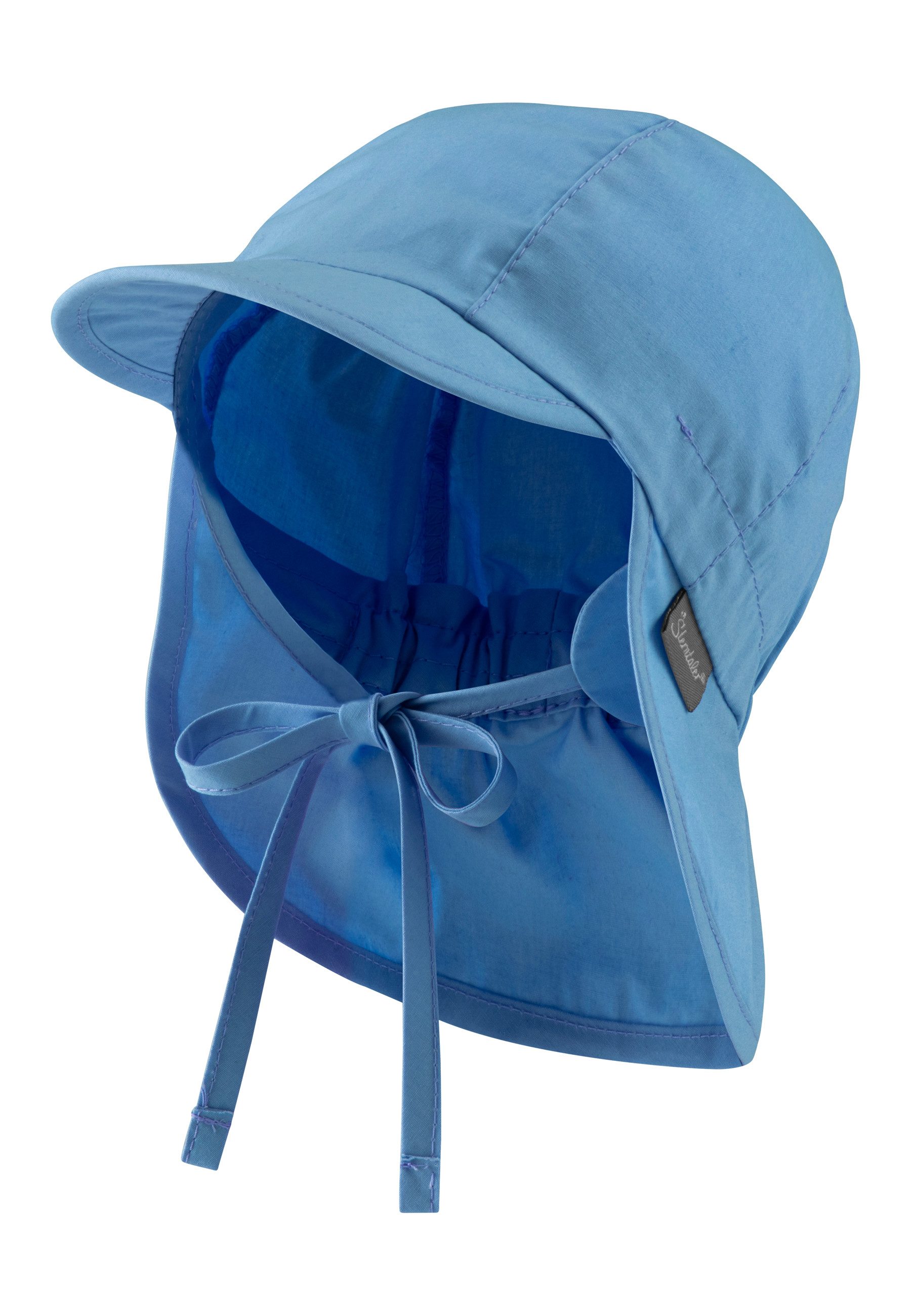 Sterntaler® Schirmmütze UV-Schutz 50+ Schirmmütze mit Nackenschutz uni (1-St) Mütze mit Nackenschutz aus UV-Popeline unifarben