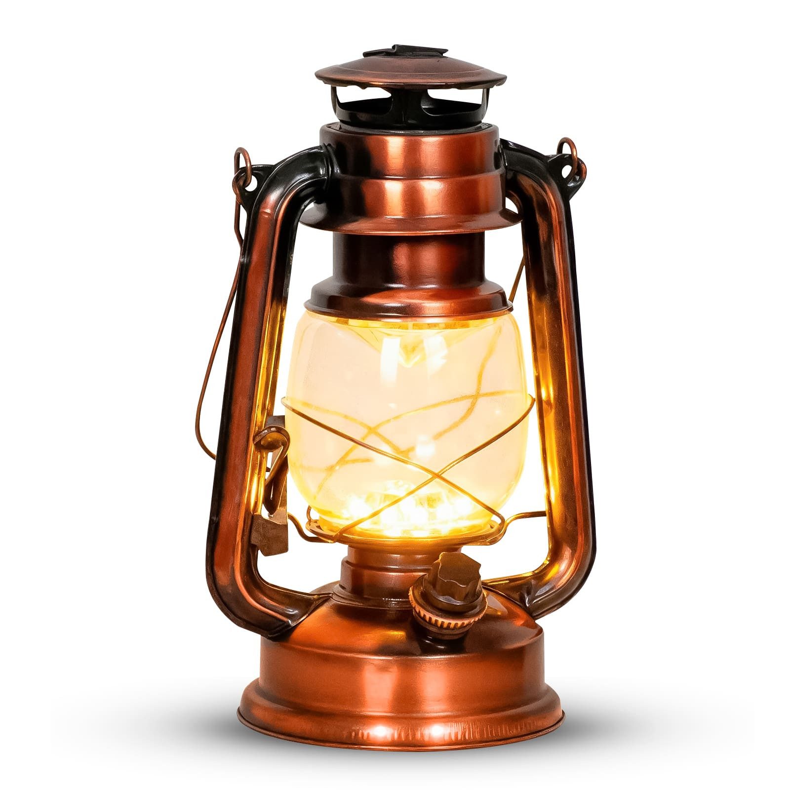 EAXUS LED Laterne Kupferfarbene Sturmlaterne im Design einer Öllampe - Dimm günstig online kaufen