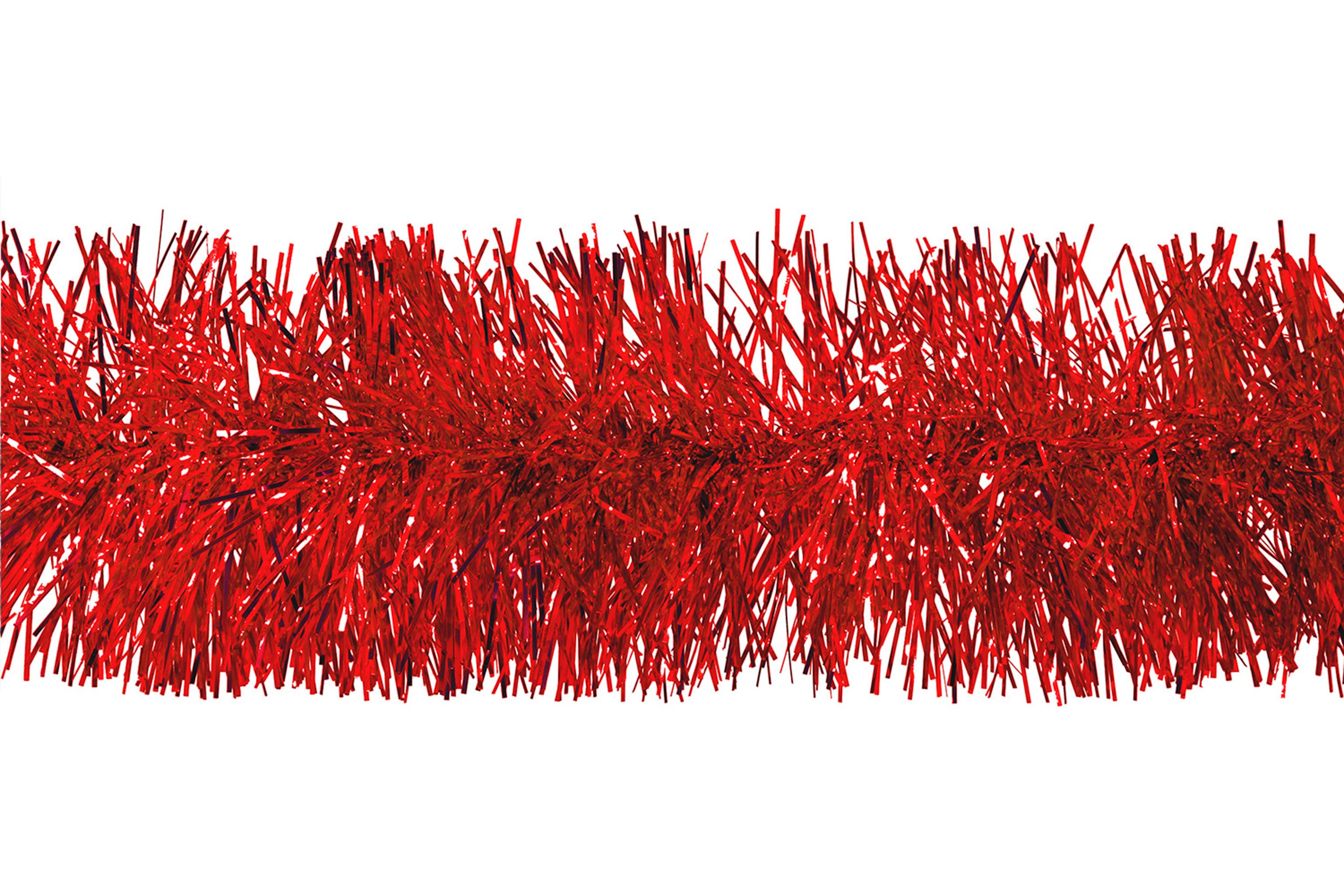 Creativery Гирлянда декоративная, Weihnachtsgirlande Lametta 10cm x 3m Rot