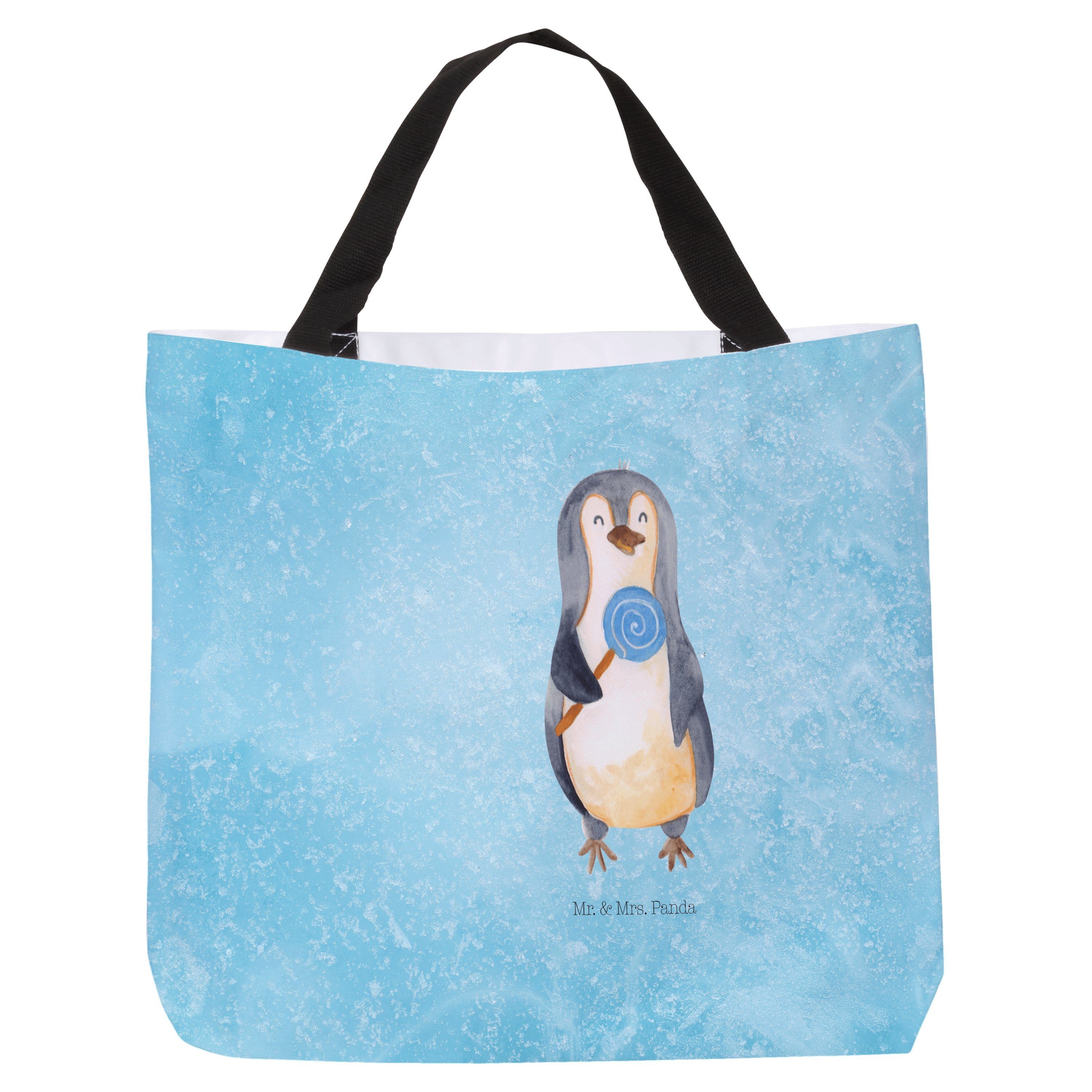 Mr. & Mrs. Panda Shopper - Eisblau Blödsinn, Geschenk, Lolli Sc - Tasche, Pinguin Süßigkeiten, (1-tlg)