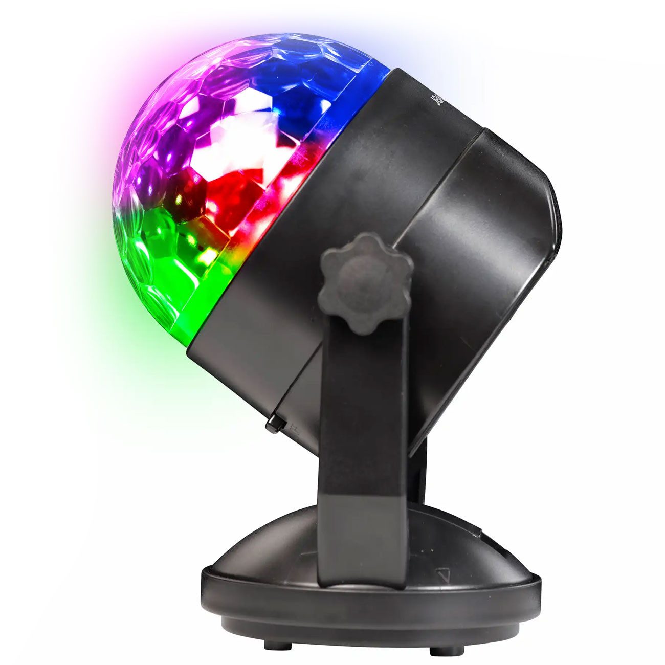 Denver LED Kugelleuchte LED-Diskokugel mit Farblicht, Rotierende, bunte Party-Lampe für Feste, Flexible Installation mit Saugnapf und Tischständer