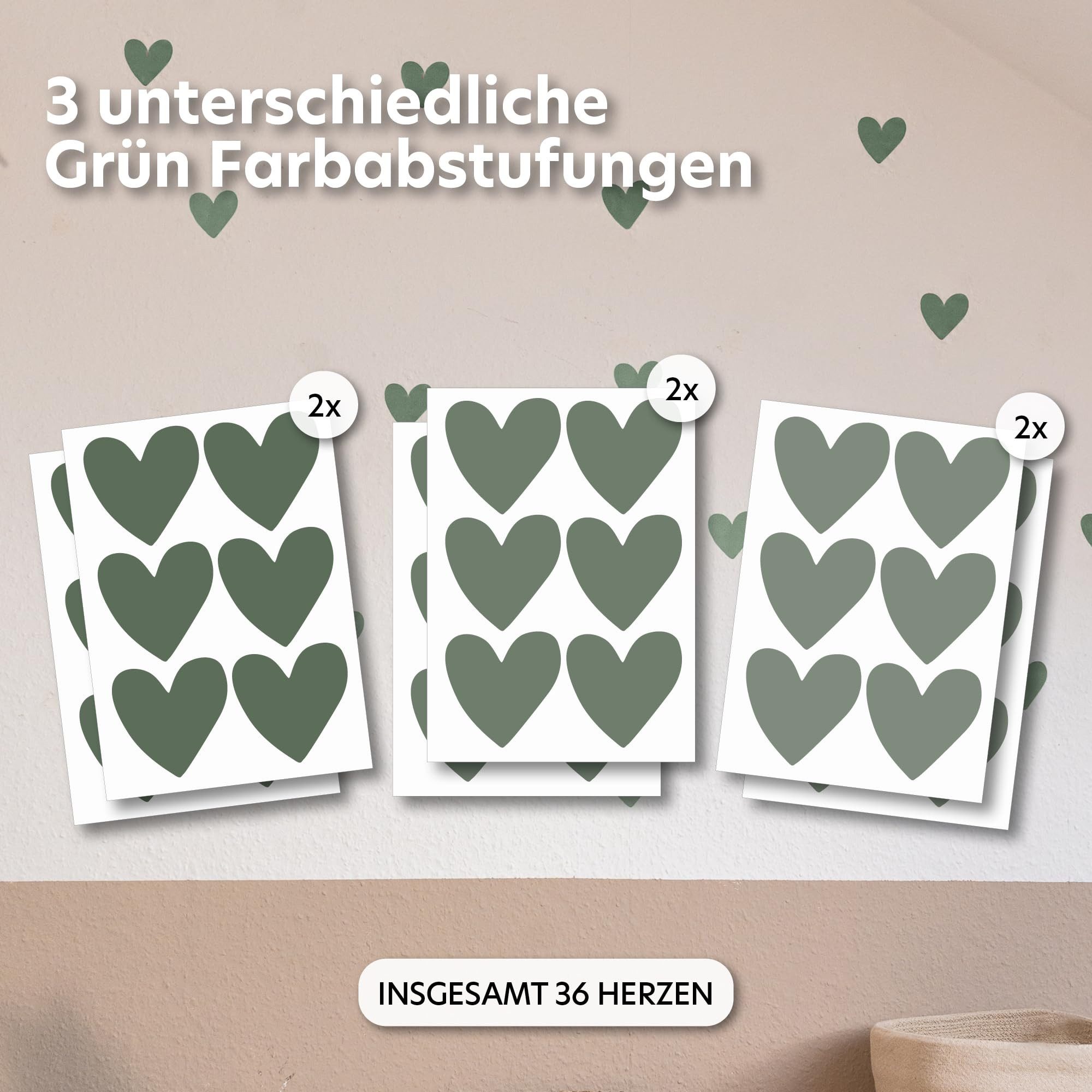 lilimaus Wandsticker Herzen / Punkte für günstig online kaufen