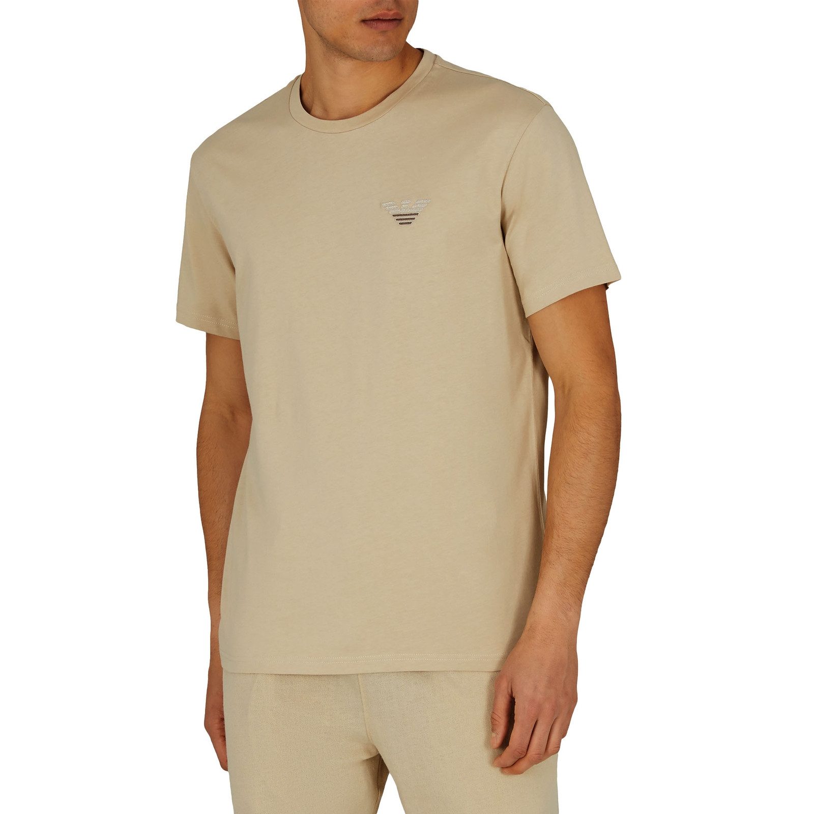 Emporio Armani T-Shirt T-Shirt Beachwear mit Logopatch über der Brust günstig online kaufen