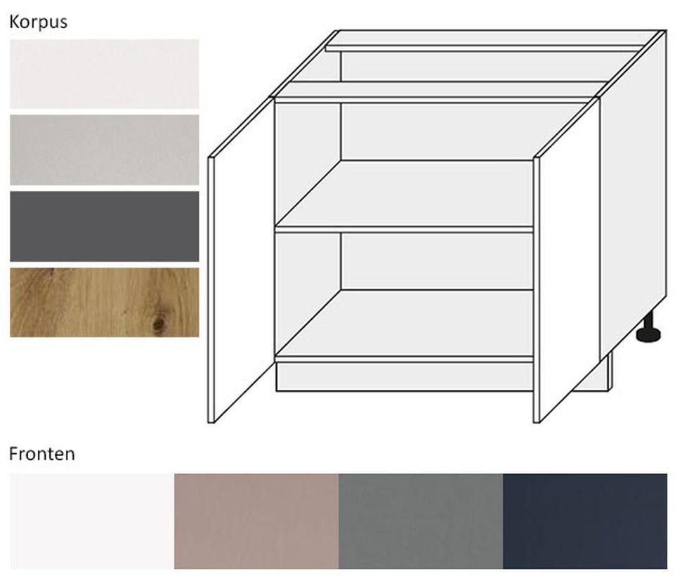 Unterschrank Bonn B/T/H: 90 cm / 50 cm / 82 cm