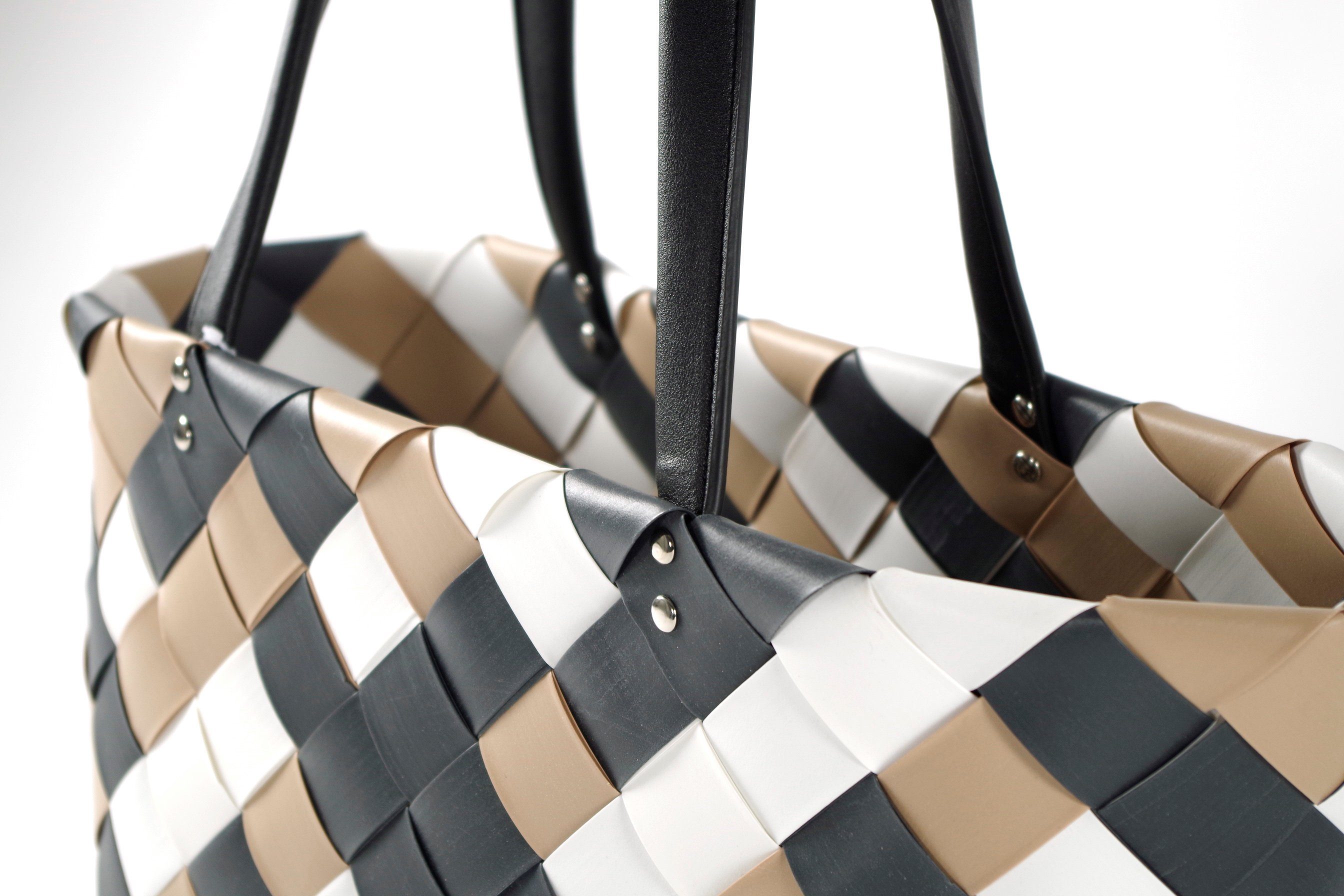 Kobolo Einkaufsshopper Einkaufstasche COFFEE in braun, schwarz und weiß, 18 l