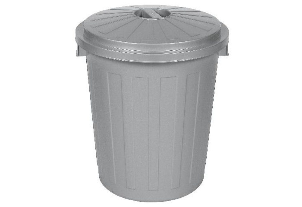 keeeper Mülleimer KEEEPER Supermax-Tonne Mats Ø50cm, H55cm 50l light silver