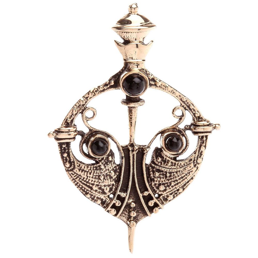 Kettenanhänger Bronzeschwert mit Onyxsteinen Bronze Schmuck Anhänger