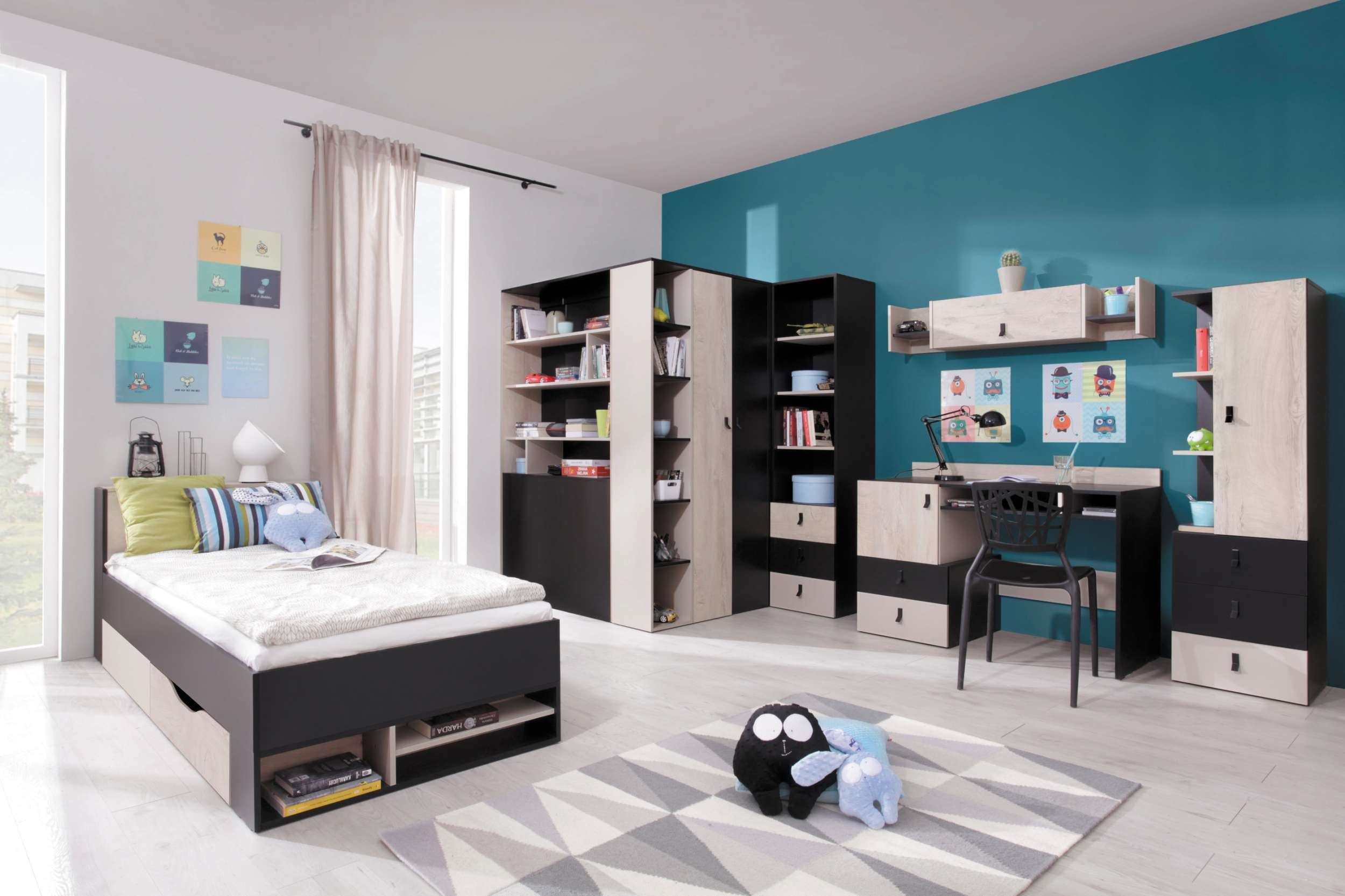 99rooms Jugendzimmer-Set Sirius, (Jugendzimmer-Set, Set (6-St), 6-teilig, Spanplatte, FSC-Zertifizierung, variabel stellbar, Modern Design