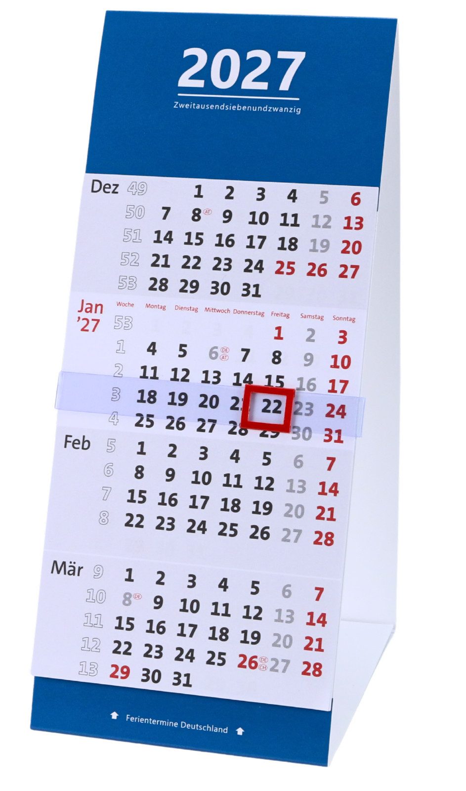 Anschütz Tischkalender 4-Monats-Tischkalender 2027 – Bild 2 von 3