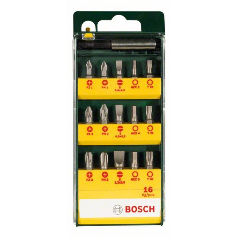 BOSCH Bit-Set 16-teiliges Schrauberbit-Set mit magnetischen 2607019453