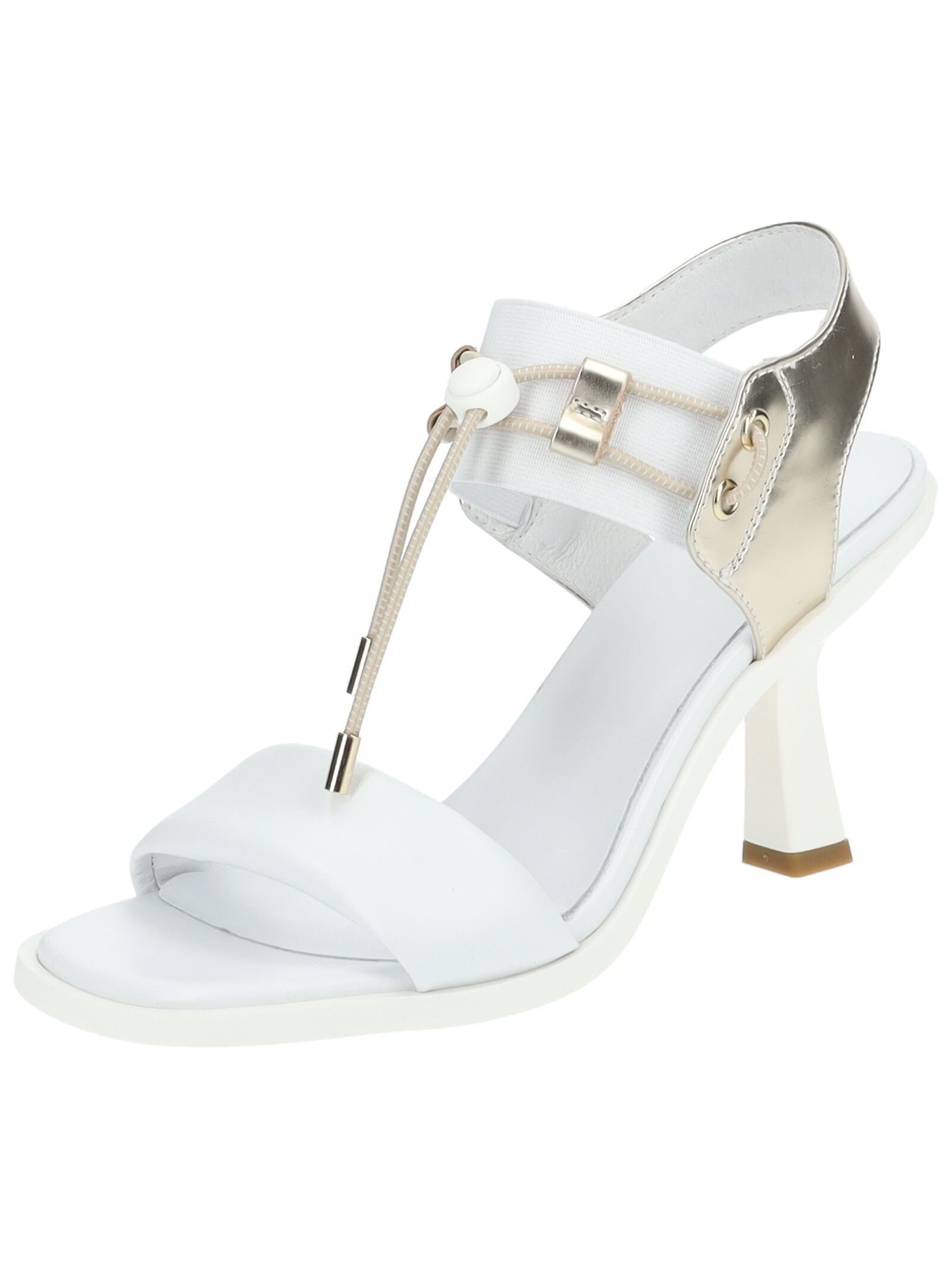Sandalen Leder/Textil High-Heel-Sandalette