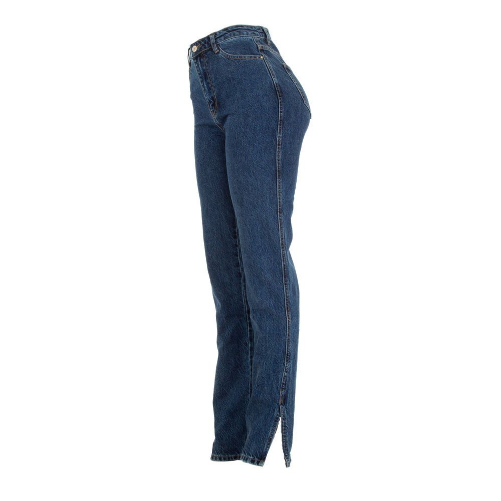 Ital-Design Freizeit in Bootcut Bootcut-Jeans Jeans Damen Blau