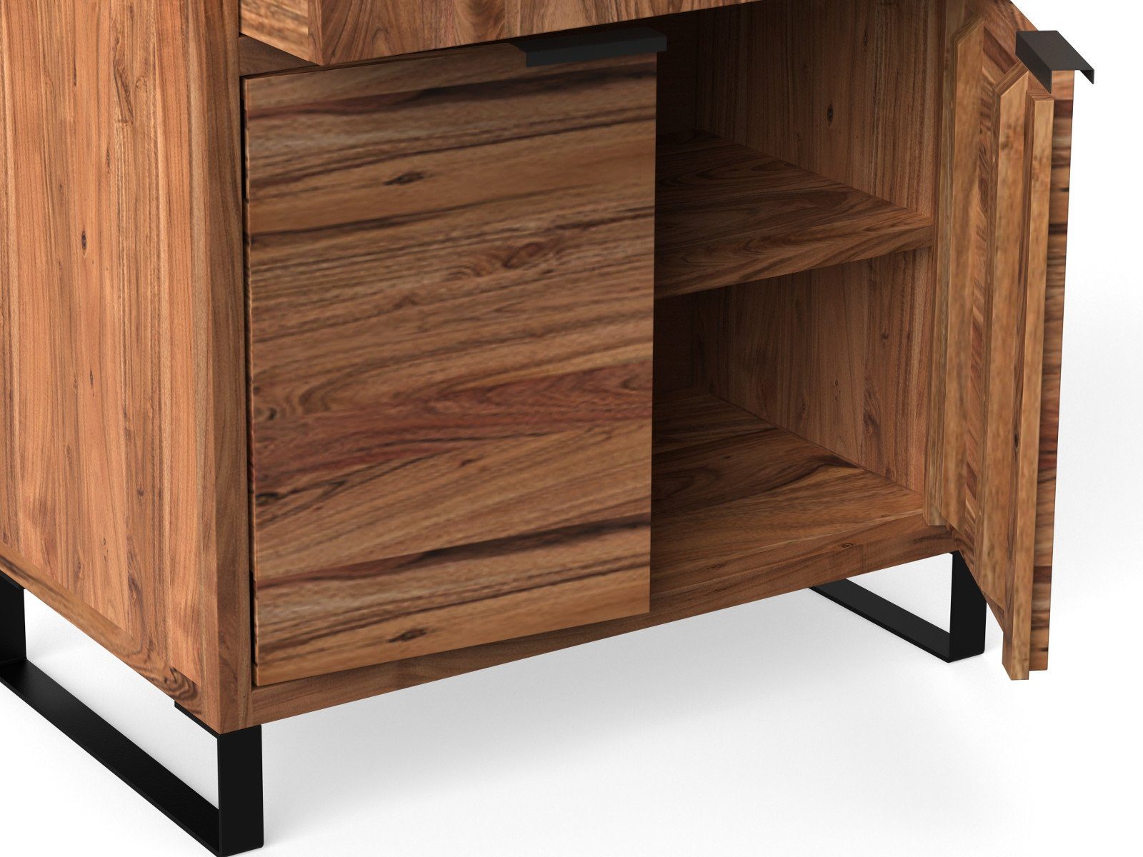 massivum Kommode Sydney - Massivholz Akazie (1 St)