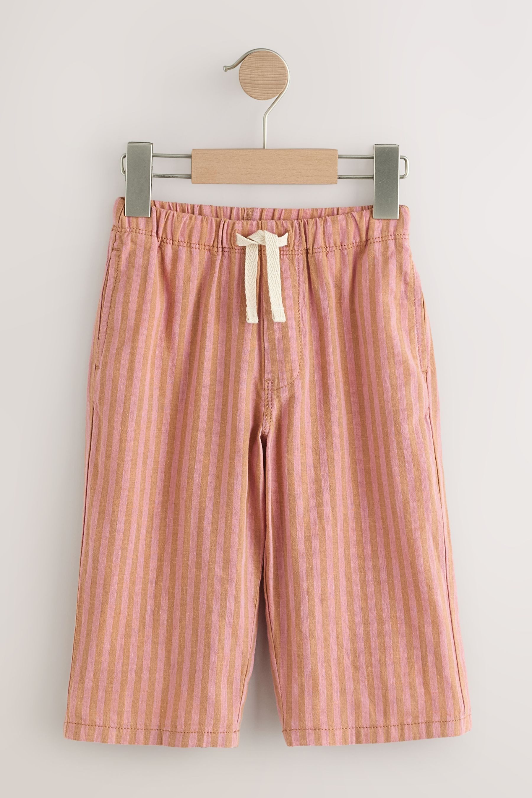 Schlupfhose Schlupf-Hose aus Leinenmischung, weite Passform