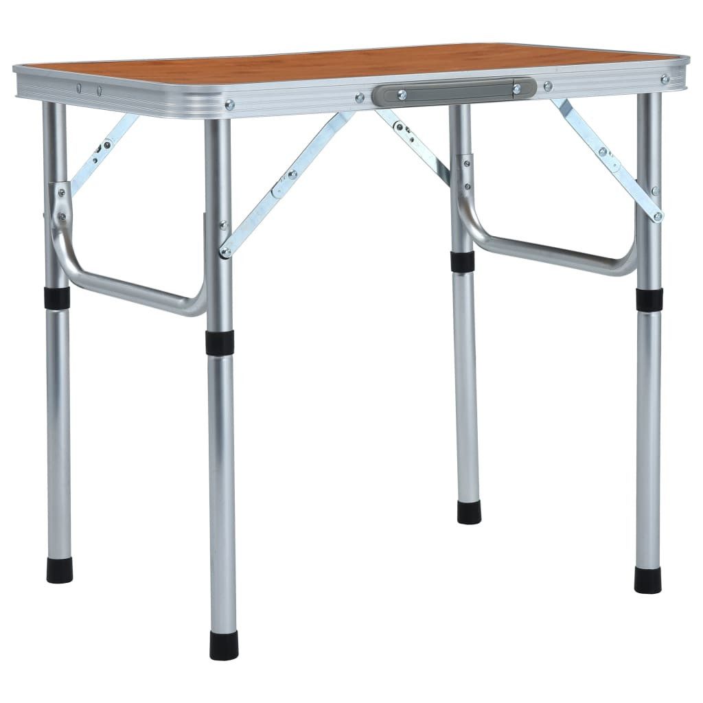 vidaXL Campingtisch Klappbarer Campingtisch Aluminium 60x45 cm