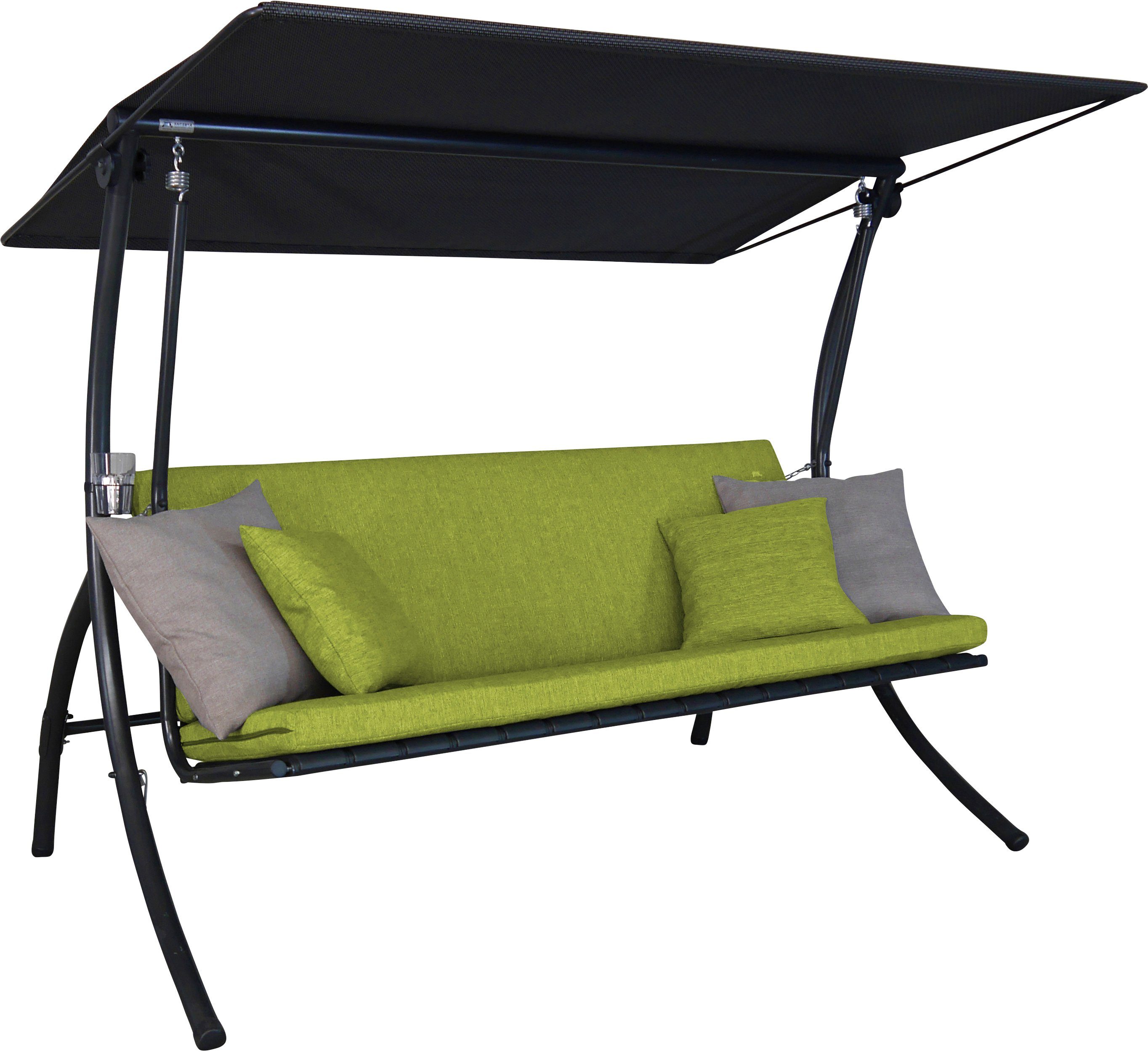 Angerer Freizeitmöbel Hollywoodschaukel Motion Smart lime, 3-Sitzer, Bettfunktion, OTTOs Choice
