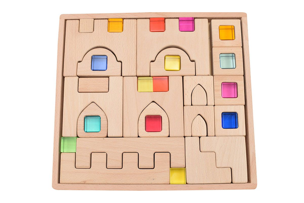 CHiLA Lux Spielbausteine, (Fantasie Burg Legesteine, 37 St)